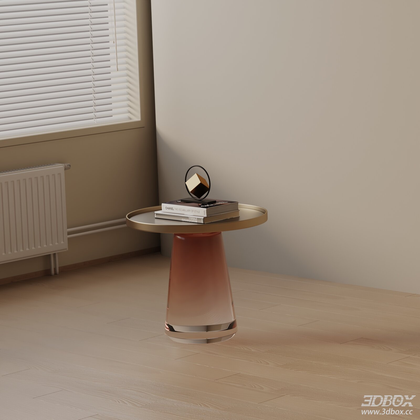 Modern Gradient Acrylic Gold Side Table