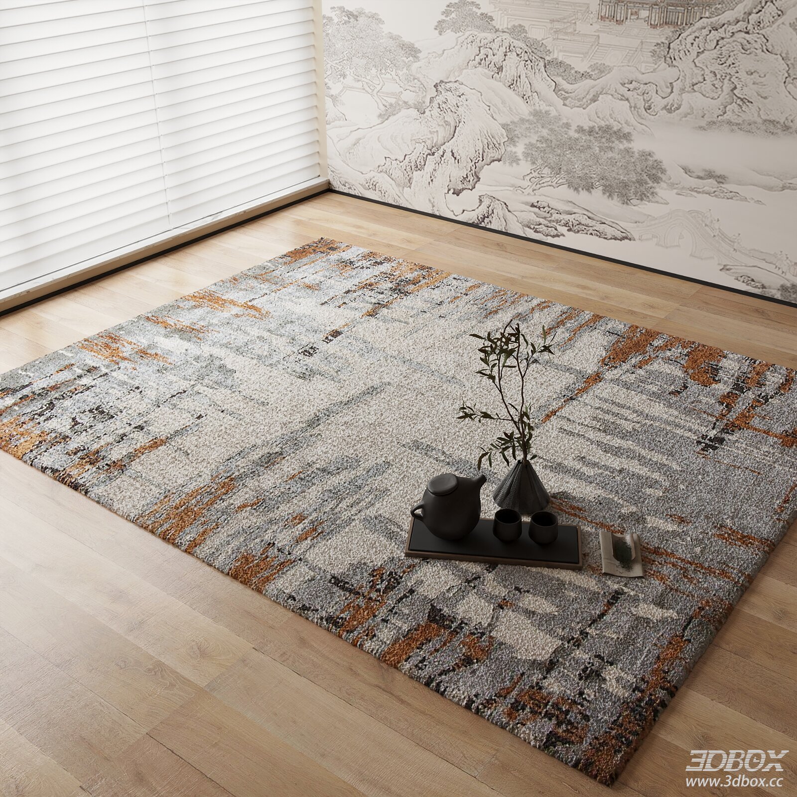 New Chinese Style Abstract Pattern Carpet