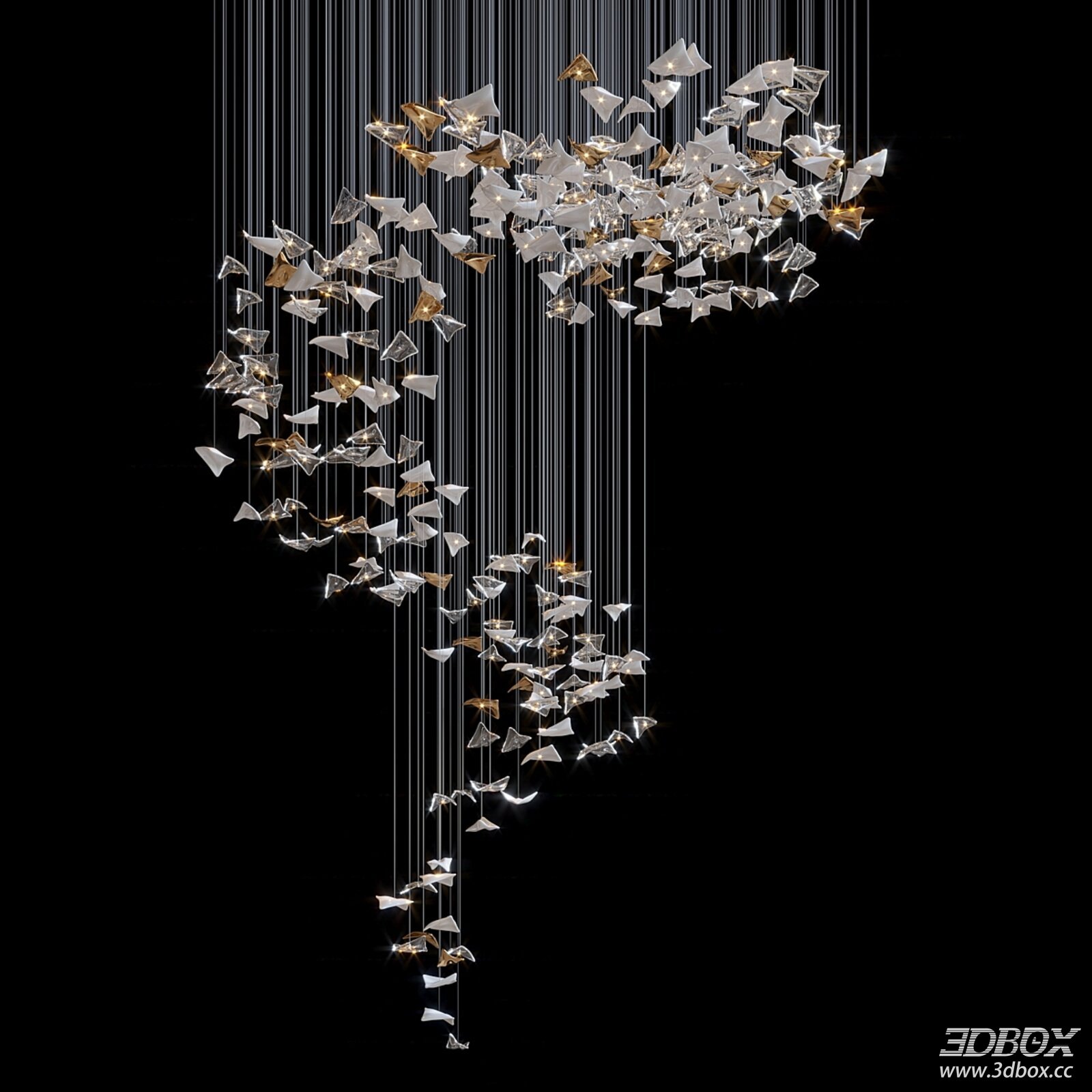 Modern Luxury Artistic Glass Hanging Ceiling Chandelier