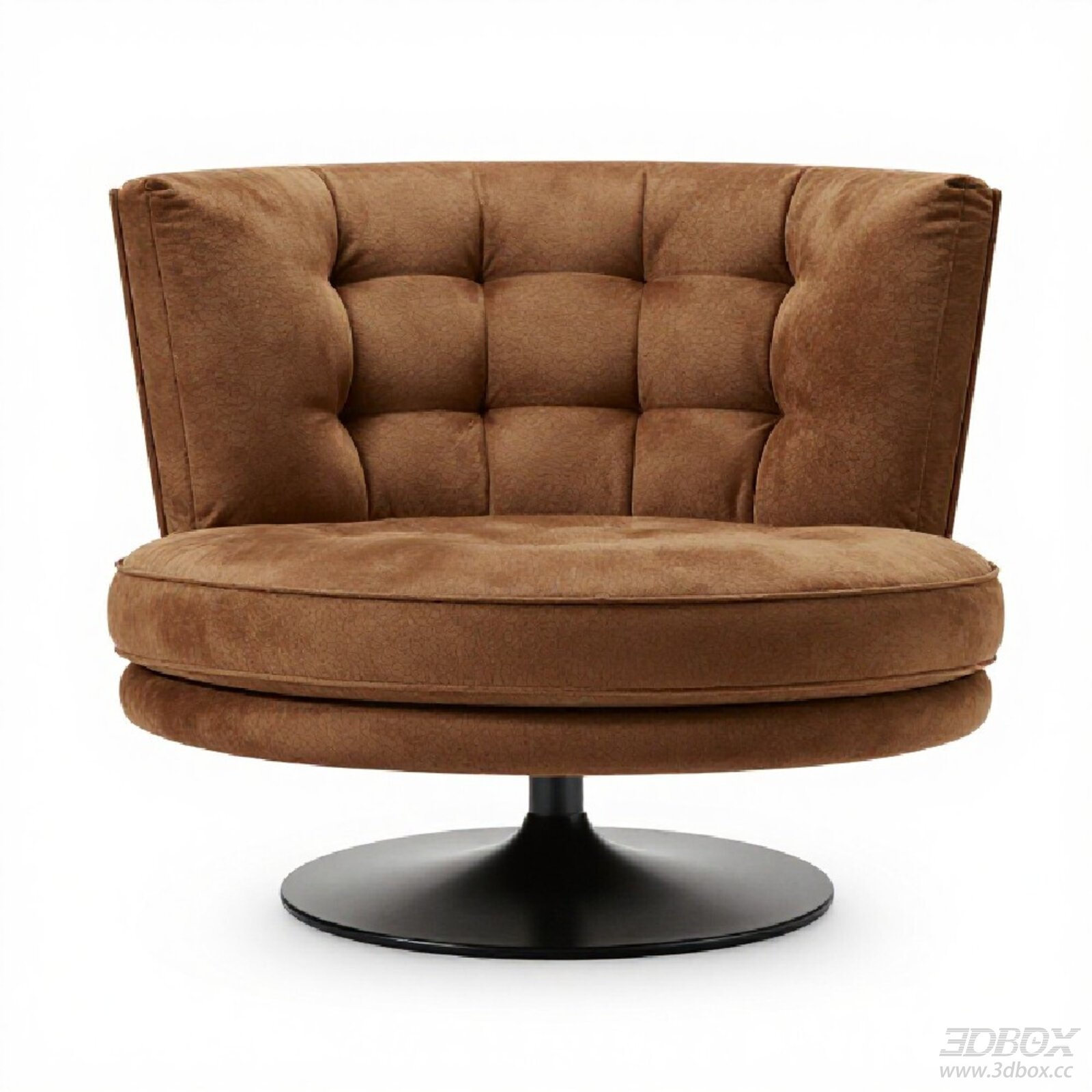 Modern Tufted Velvet Swivel Armchair