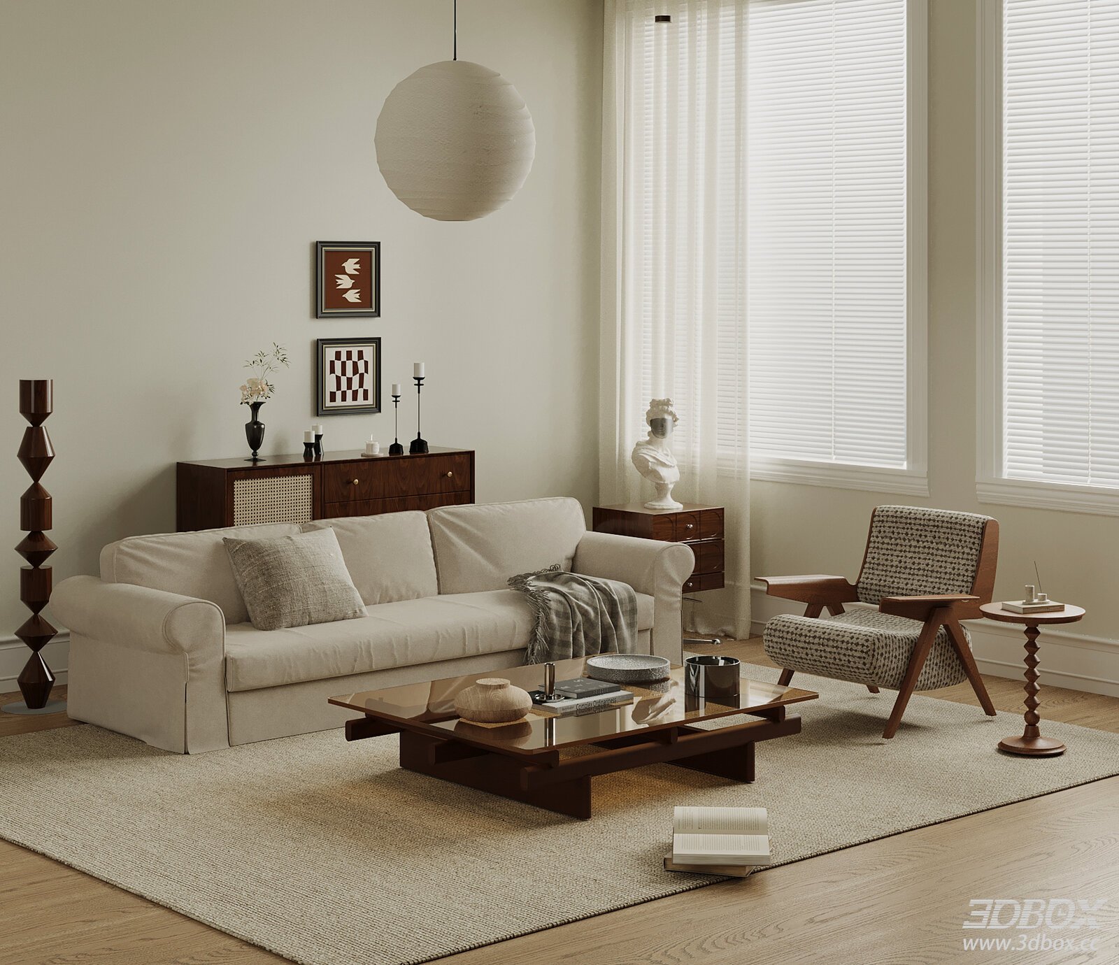 Mid Century Modern Living Room Furniture Set