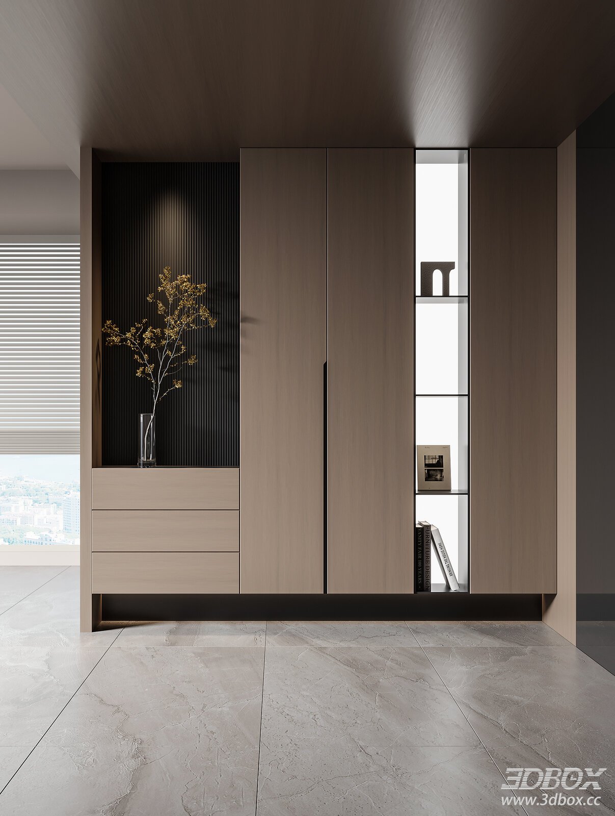 Modern Italian Style Hallway Shoe Cabinet