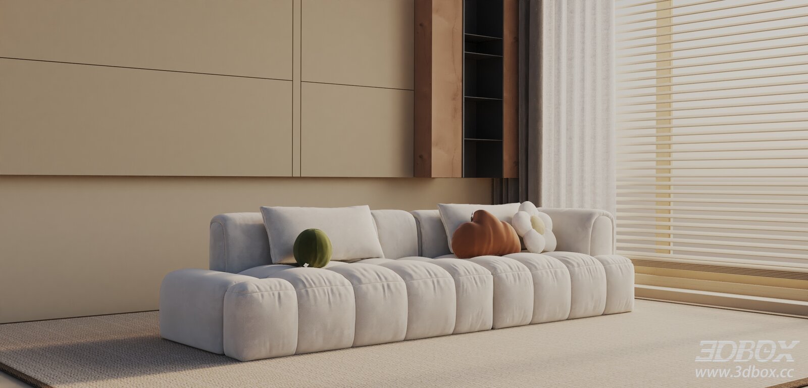 Modern Minimalist Fabric Sofa Set for Living Room