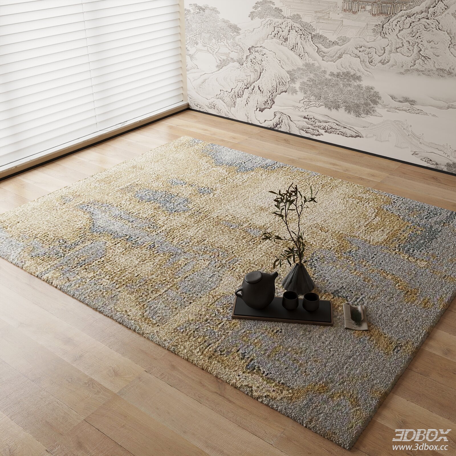 New Chinese Style Abstract Pattern Carpet