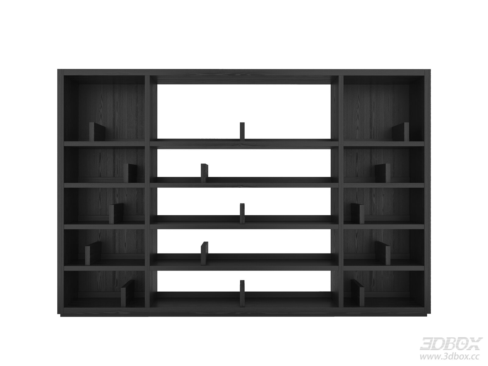 Modern Black Wooden Bookshelf Display Rack