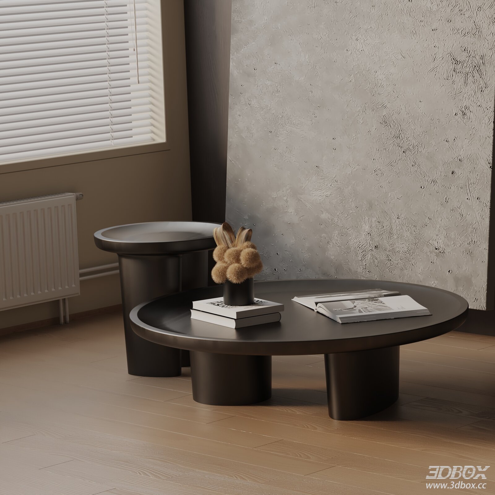Modern Minimalist Round Coffee Table Set
