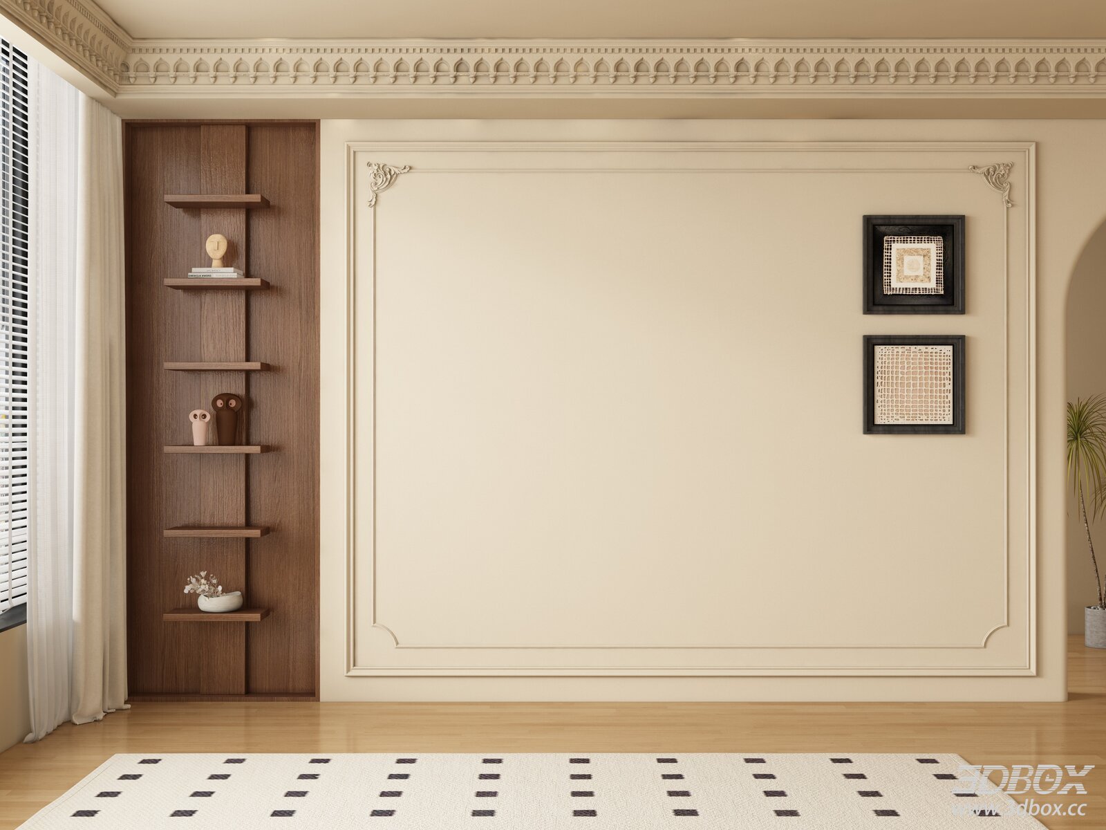Mid-century modern dining room decorative wall scene
