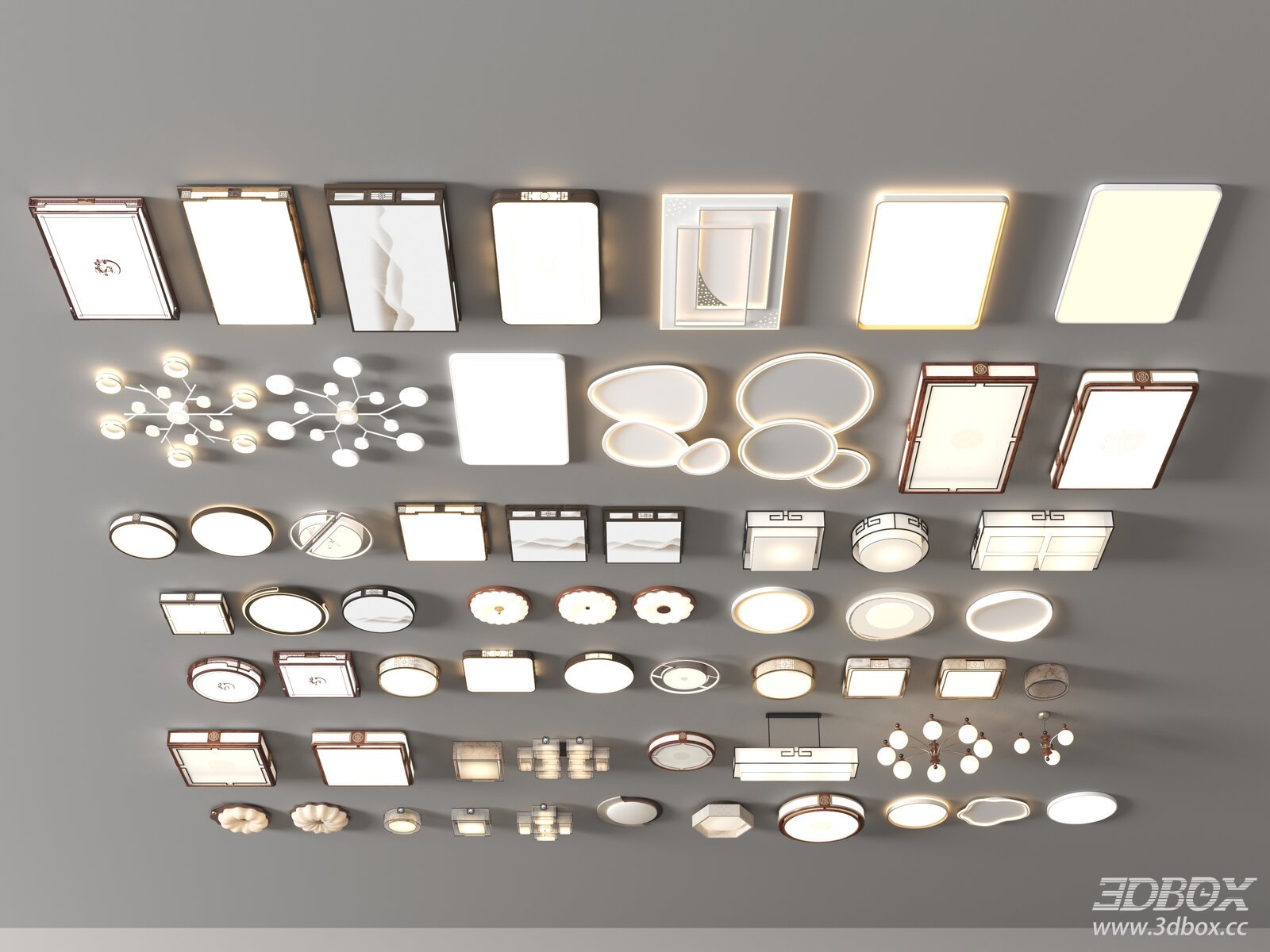 Modern Cream Style Ceiling Lamp Set Collection