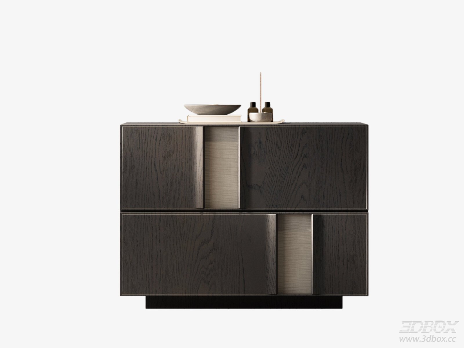 Modern Italian Style Dark Wood Nightstand