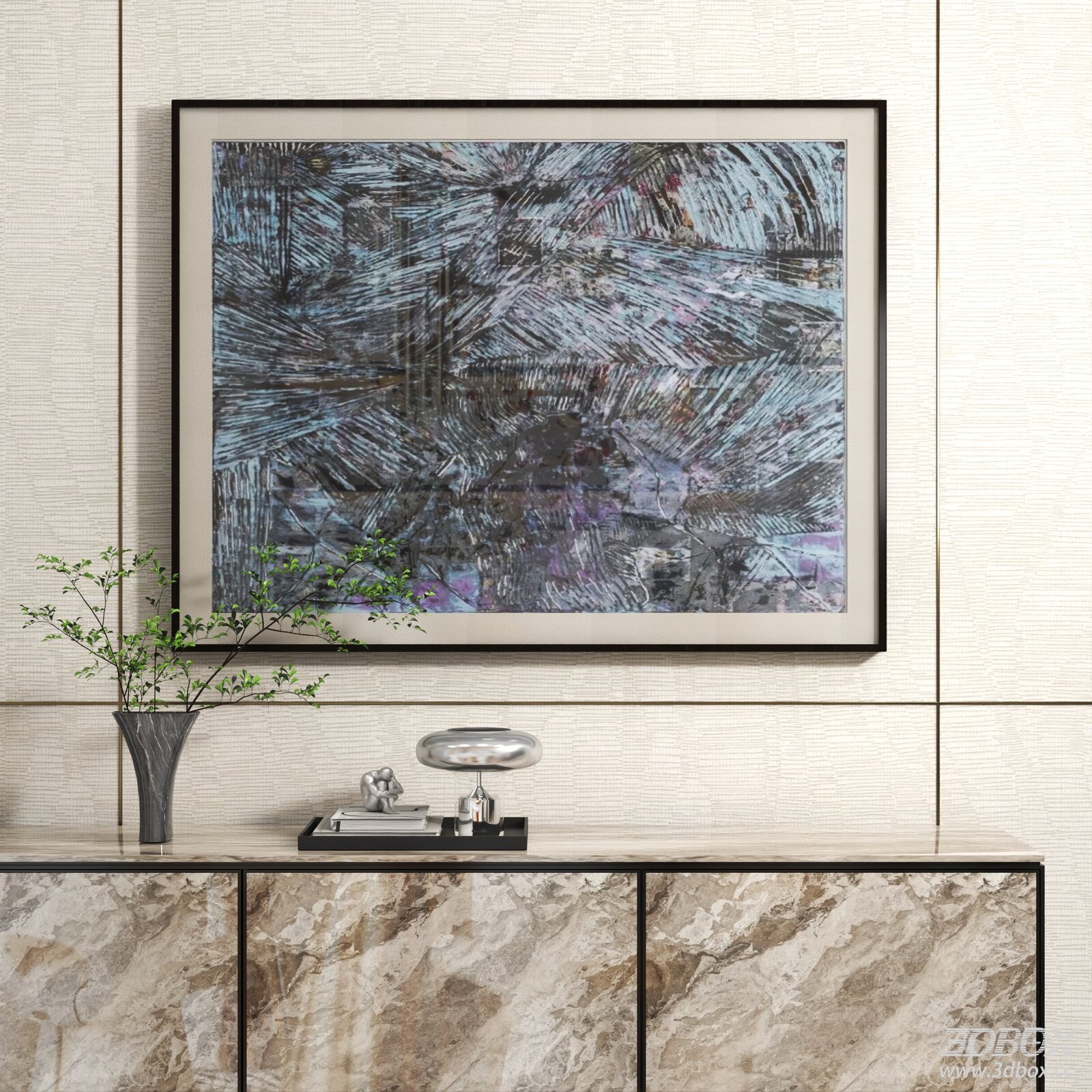 Abstract Framed Wall Art Decor Set