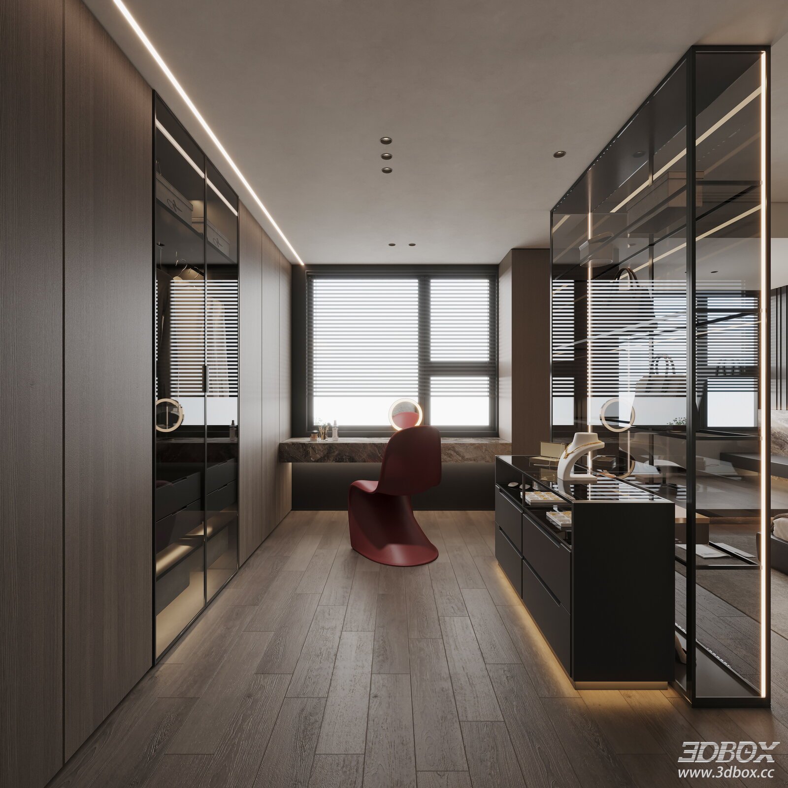Modern Italian Style Luxury Dressing Room Walk-in Closet