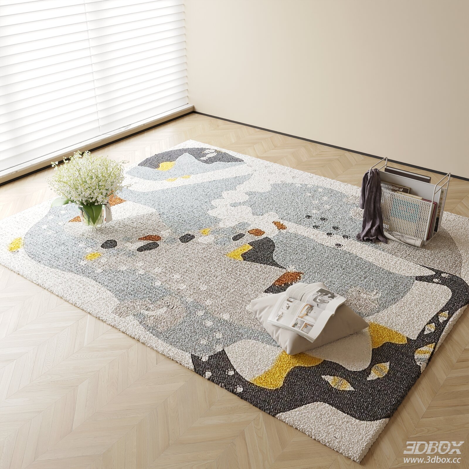 Modern Abstract Pattern Plush Carpet