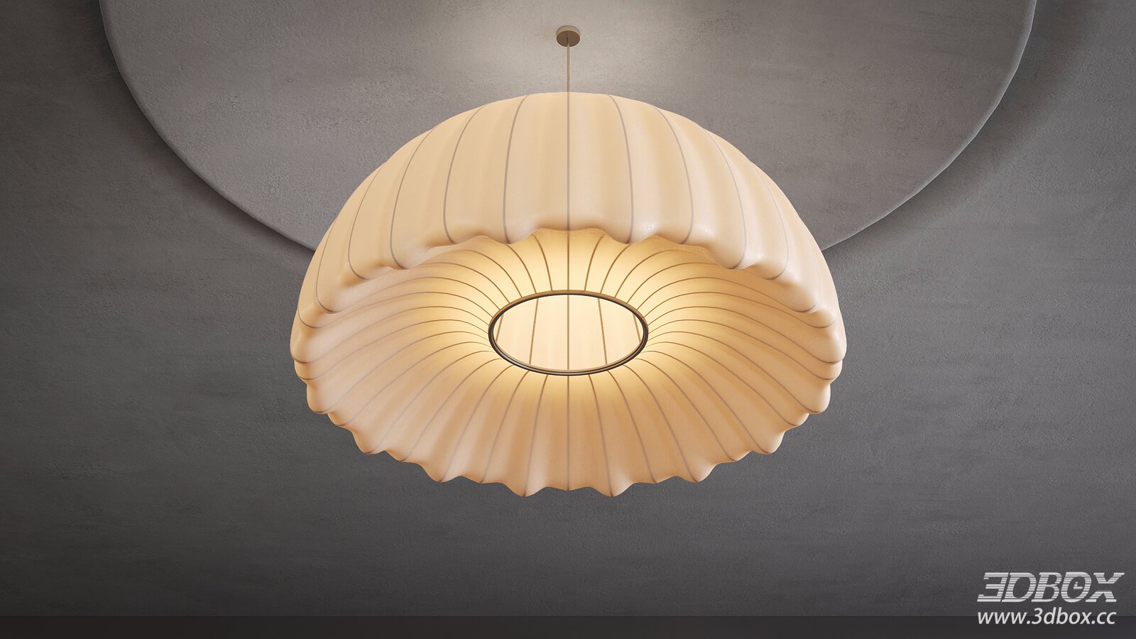 Modern Ribbed Fabric Shade Ceiling Lamp Ambient Light
