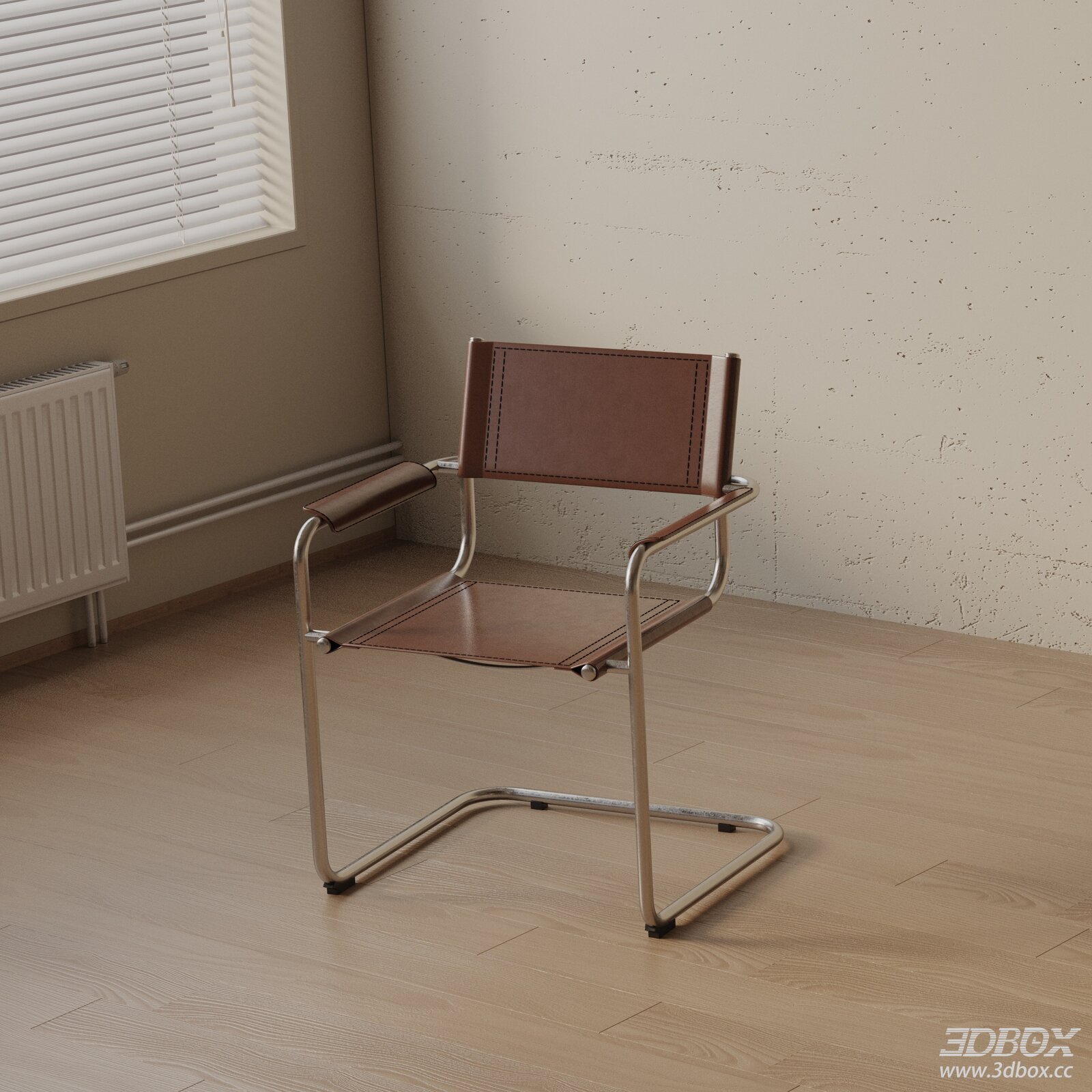 Modern Leather Cantilever Armchair
