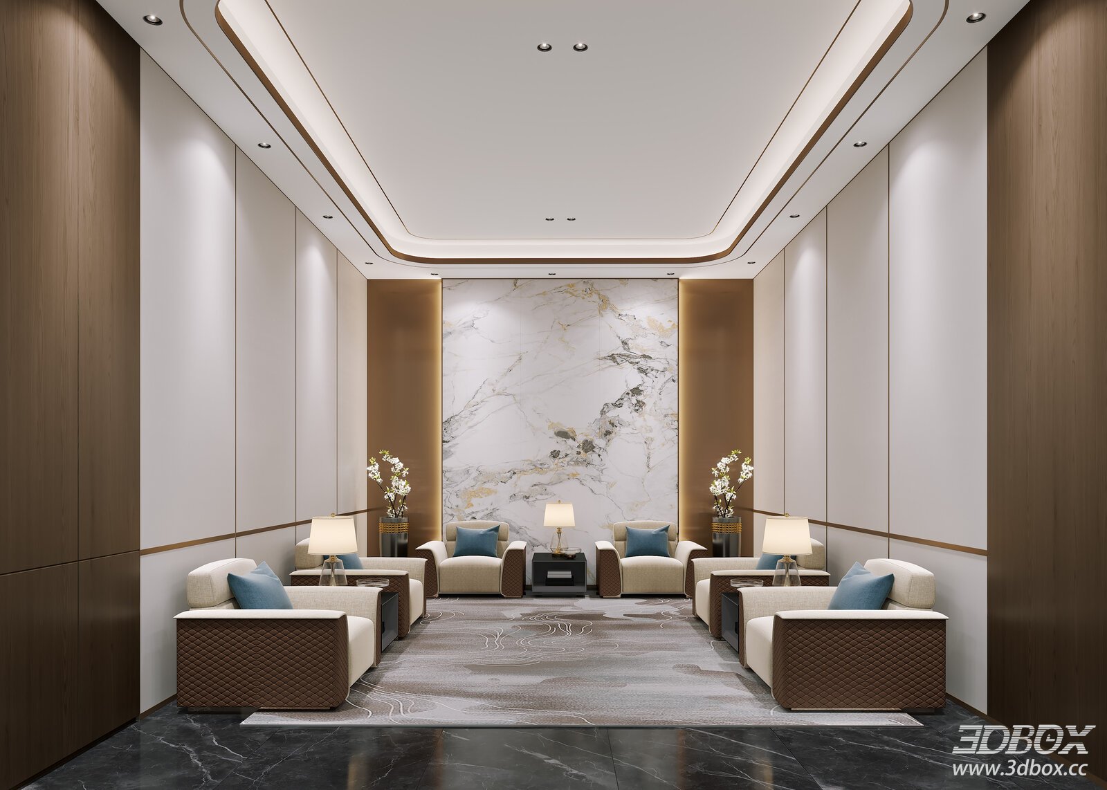 Modern Luxury Hotel VIP Reception Lounge