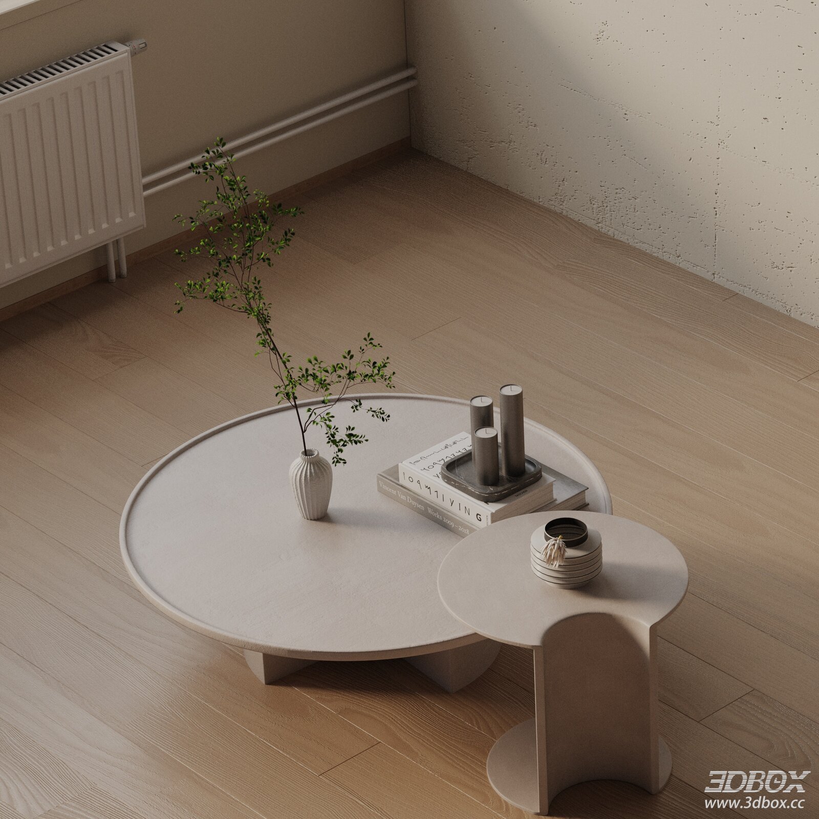 Modern Minimalist Round Coffee Table Set