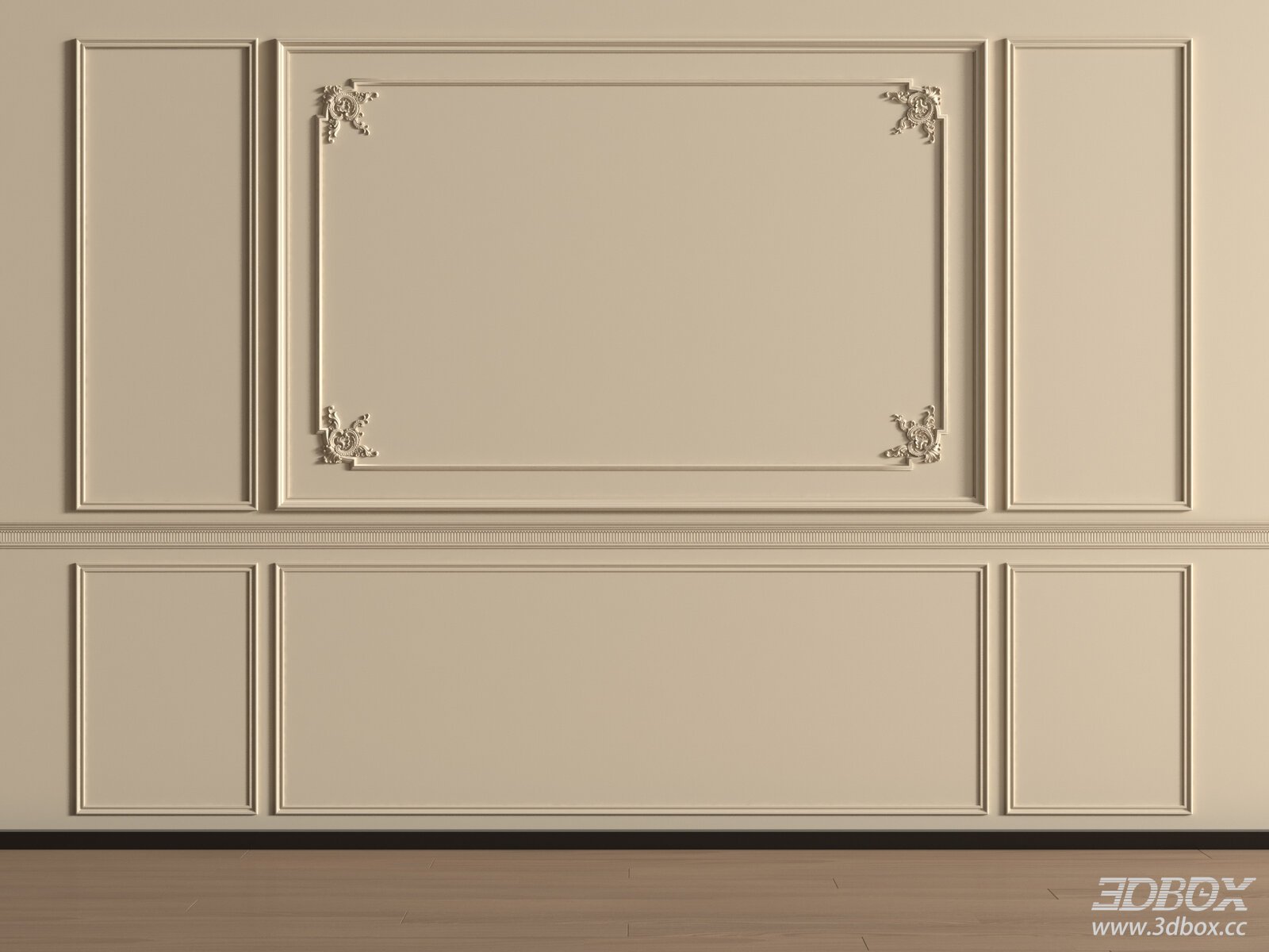 French Style Decorative Plaster Wall Panel for Bedroom Headboard
