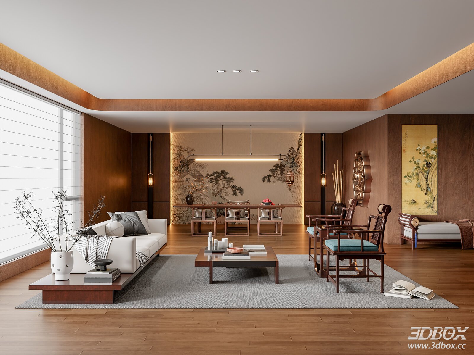 New Chinese Style Modern Living Room Interior