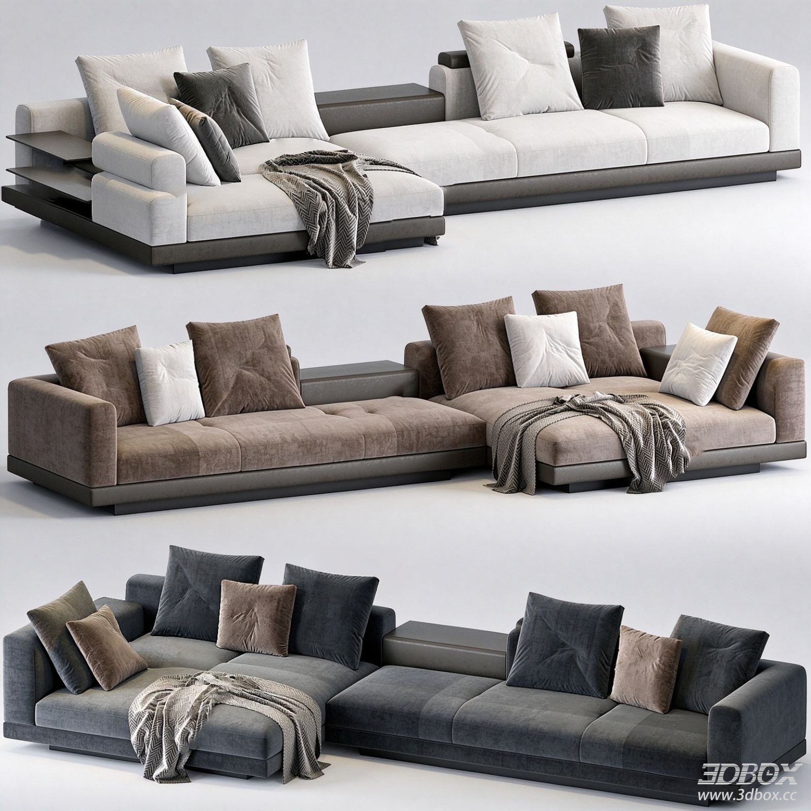 Modern Modular Corner Fabric Sofa Set