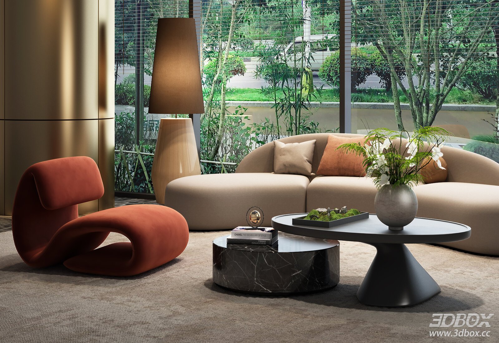 Modern Luxury Reception Lounge Seating Area