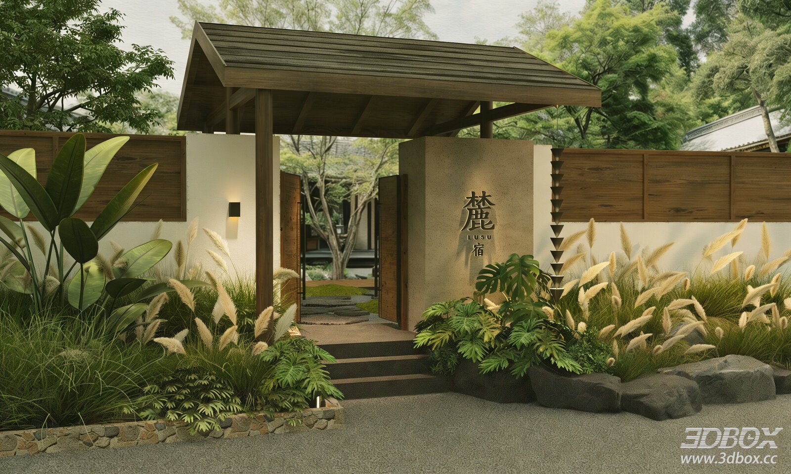 Wabi Sabi Rural Homestay Courtyard Entrance Exterior Scene