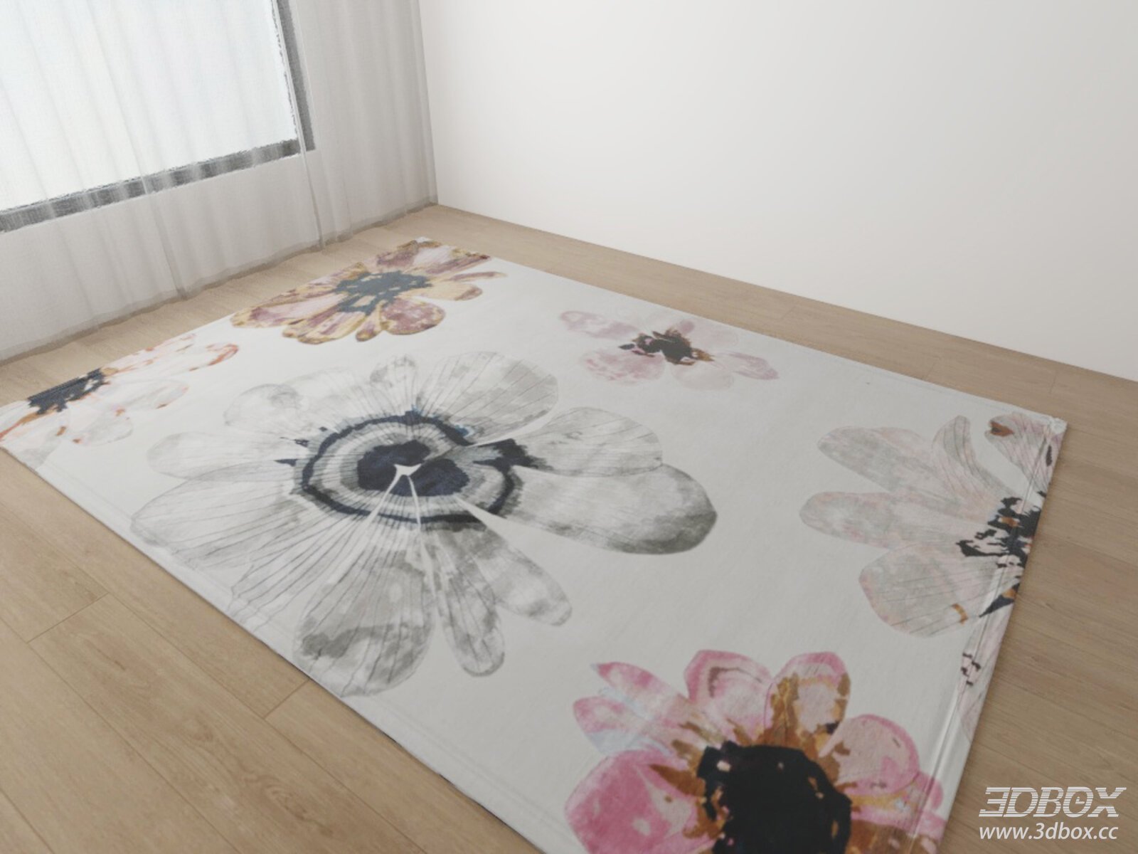 Modern Floral Dopamine Style Carpet