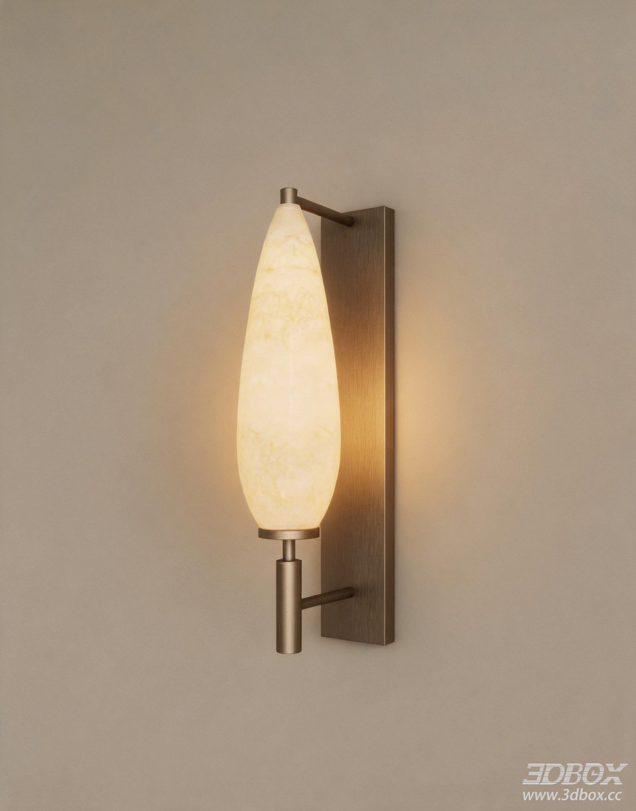 Modern Brass Alabaster Wall Sconce Bedside Decor Wall Lamp