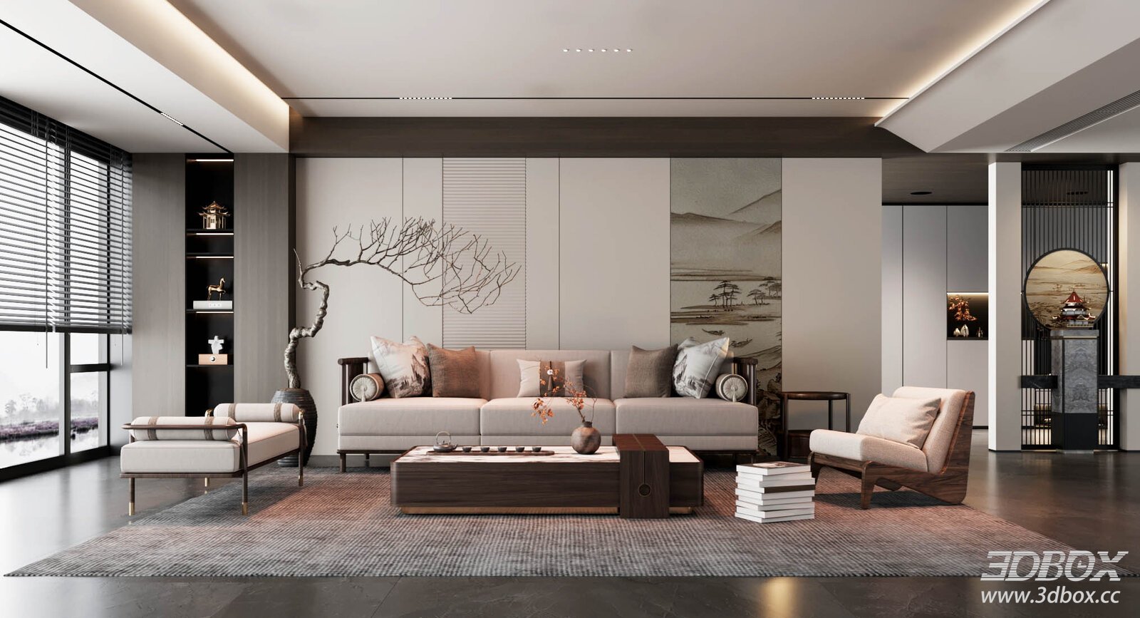 New Chinese Style Luxury Living Room Sofa Furniture Set
