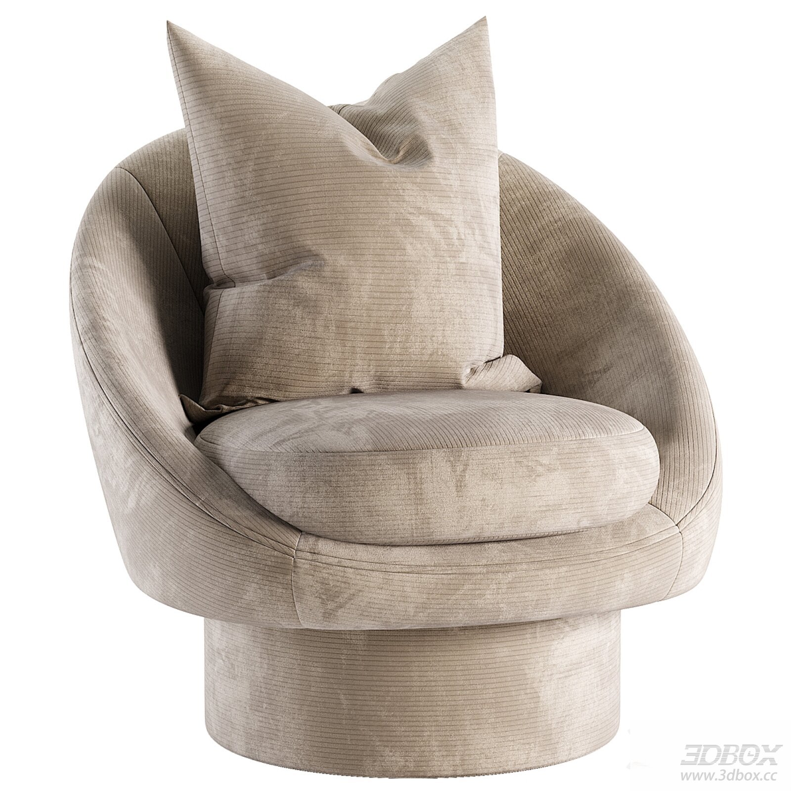 Lucia Fabric Swivel Armchair