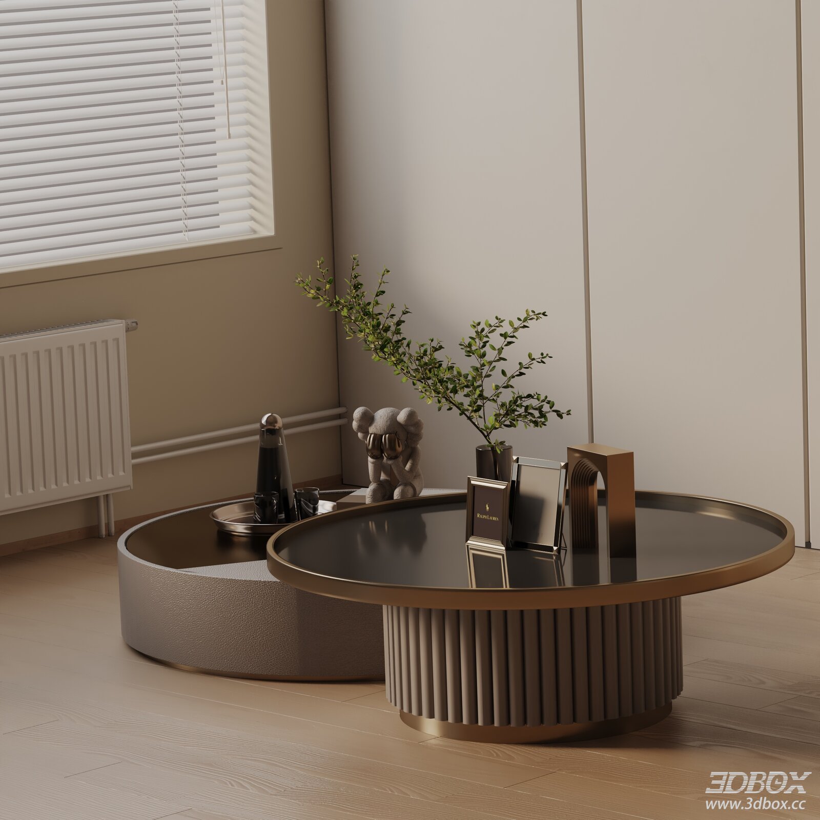 Modern Luxury Round Coffee Table Set