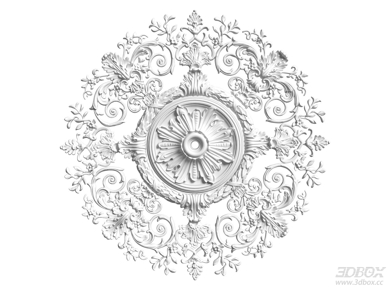 French Style Ornate Plaster Ceiling Rosette