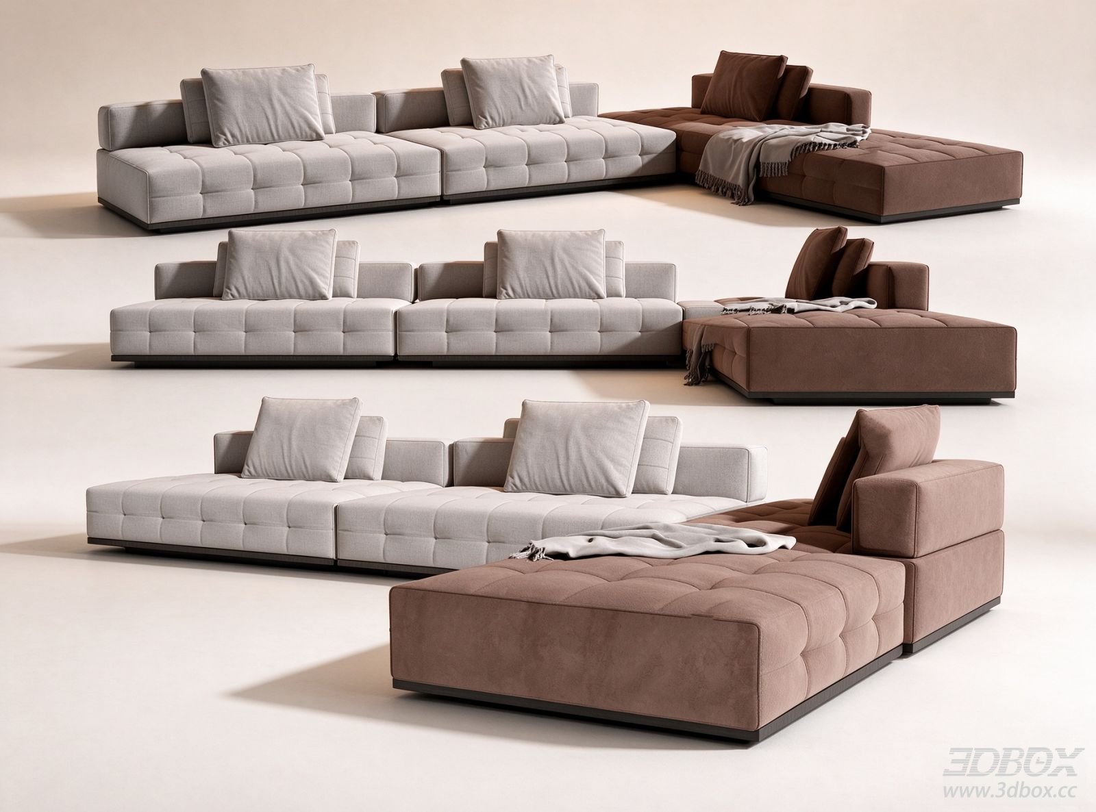 Modern Modular Sectional Fabric Sofa Set