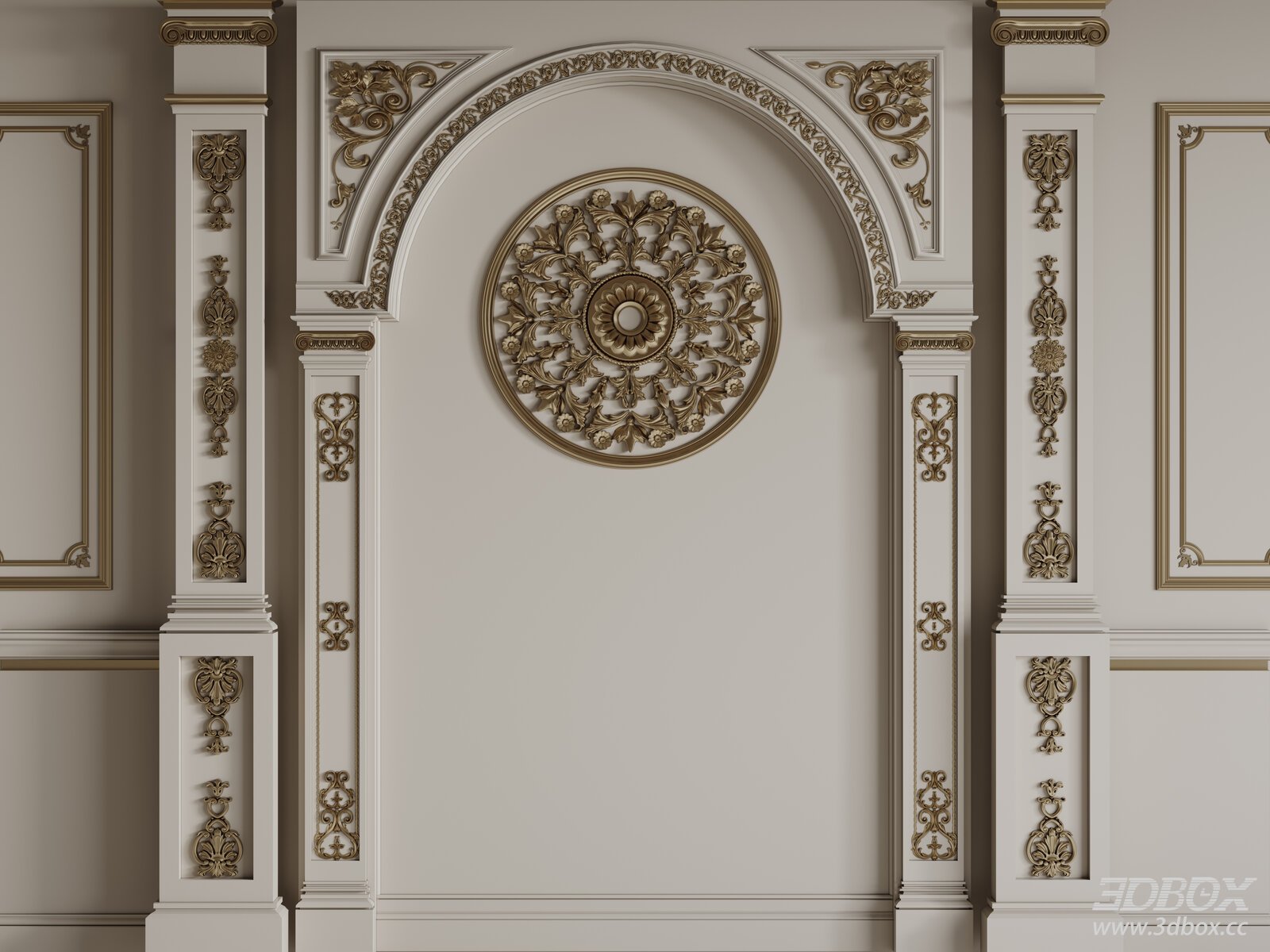 French Style Carved Decorative Plaster Wall Panel