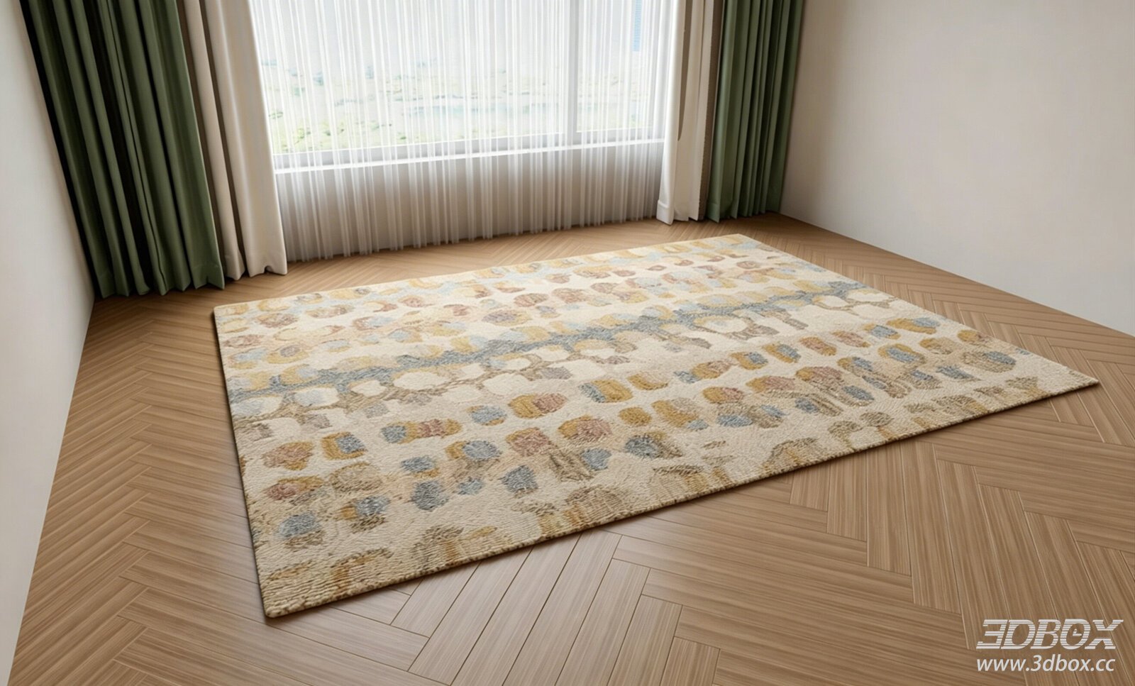 Modern Retro Cream Style Abstract Pattern Children Carpet
