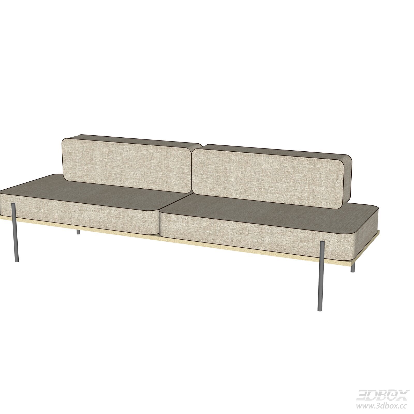 Modern Modular Banquette Lounge Sofa with Fabric Upholstery