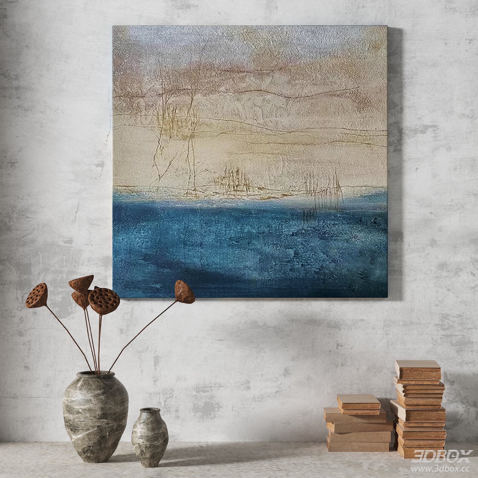 Wabi Sabi Abstract Textured Wall Painting Decor Set