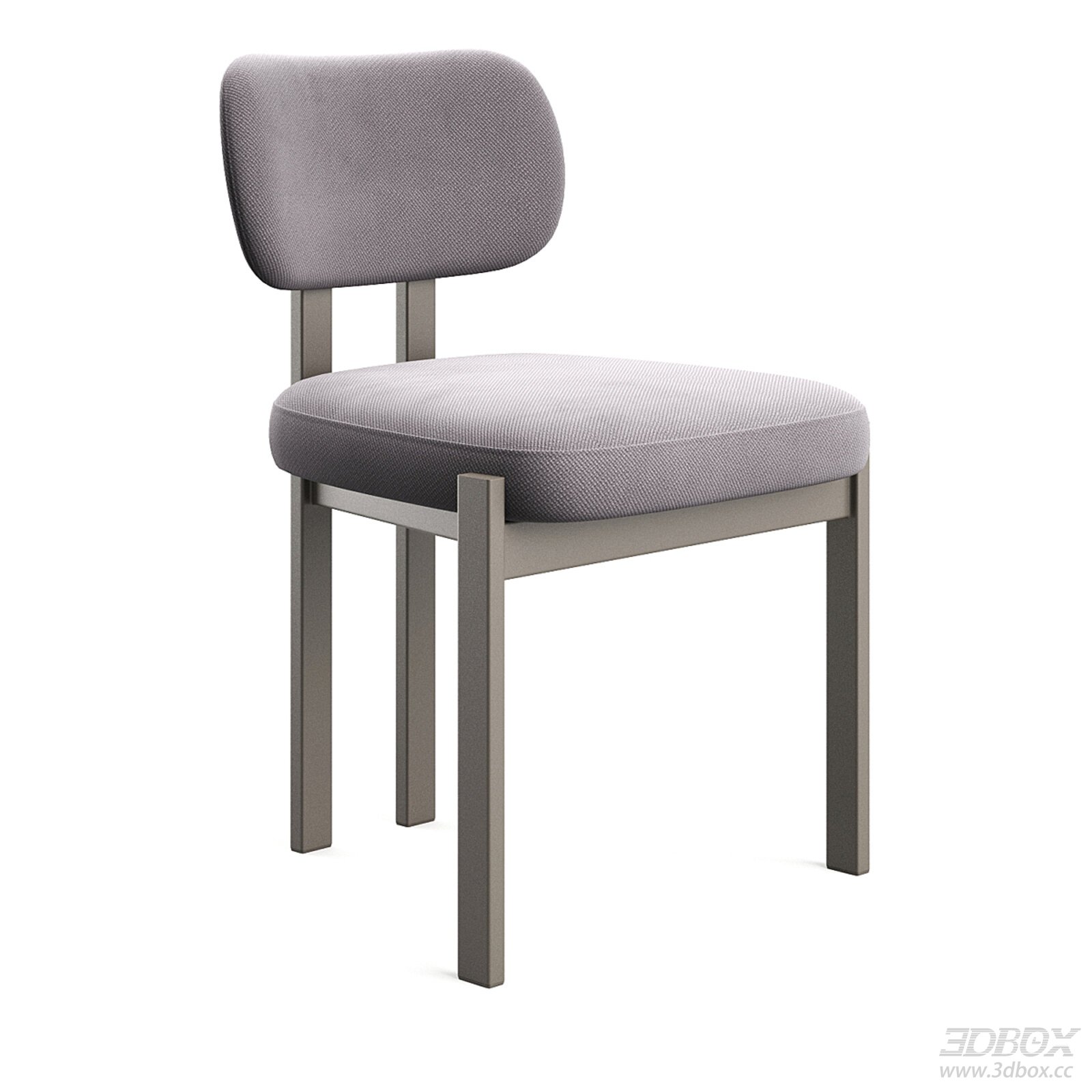 Modern Minimalist Upholstered Dining Chair with Metal Frame