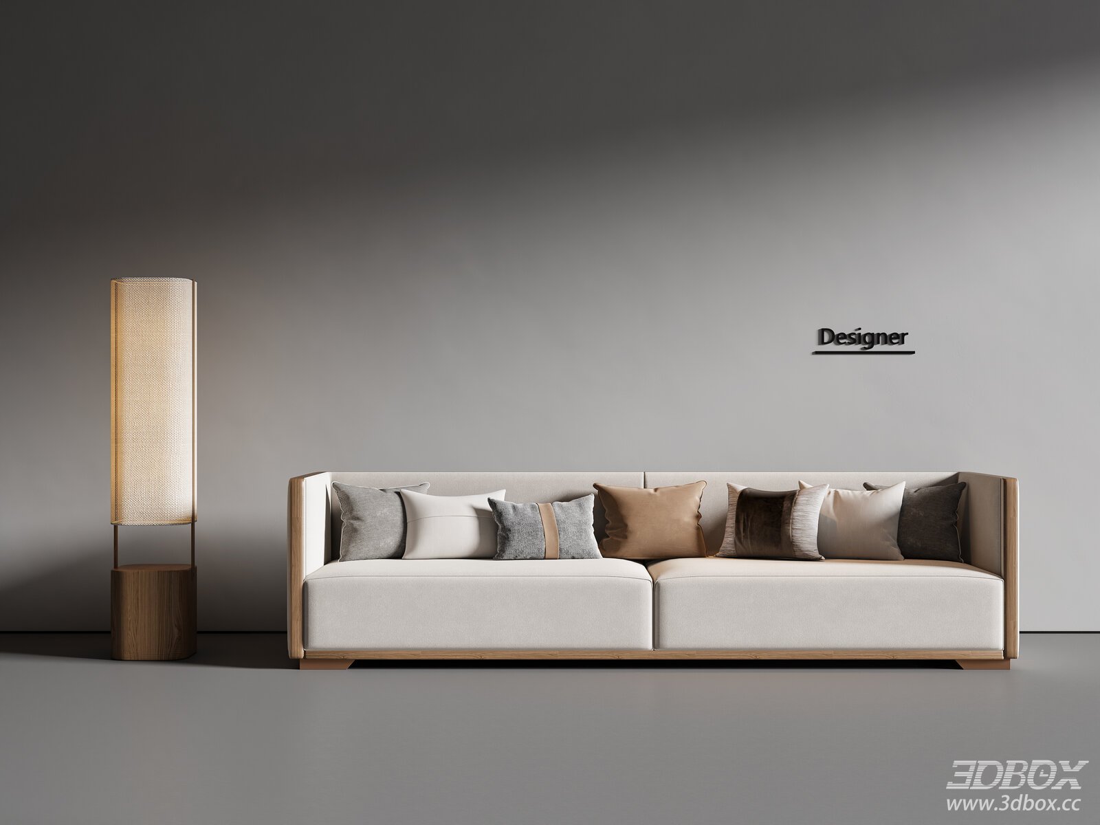 New Chinese Song Style Fabric Sofa Set with Wooden Frame
