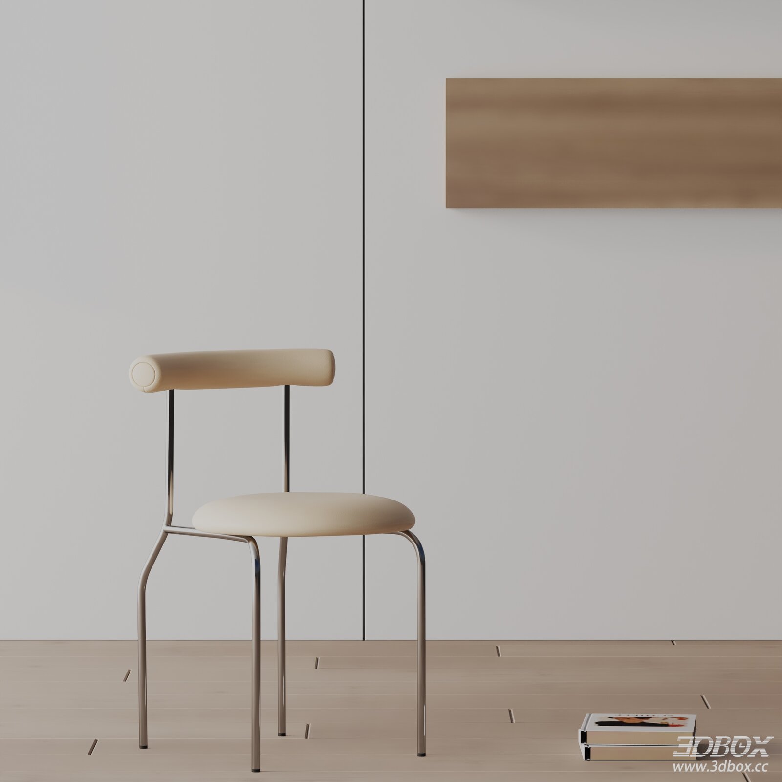 Modern Luxury Minimalist Upholstered Dining Chair with Metal Frame