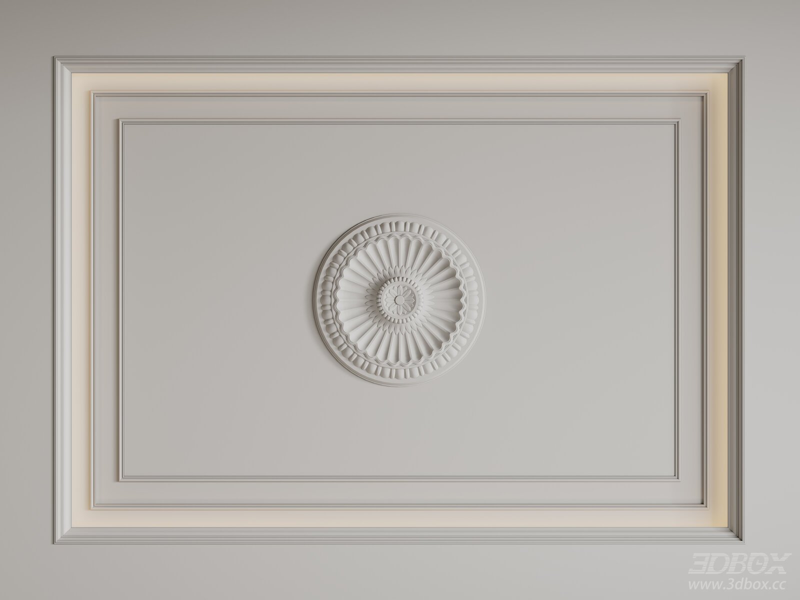 French Style Decorative Plaster Ceiling Medallion Molding