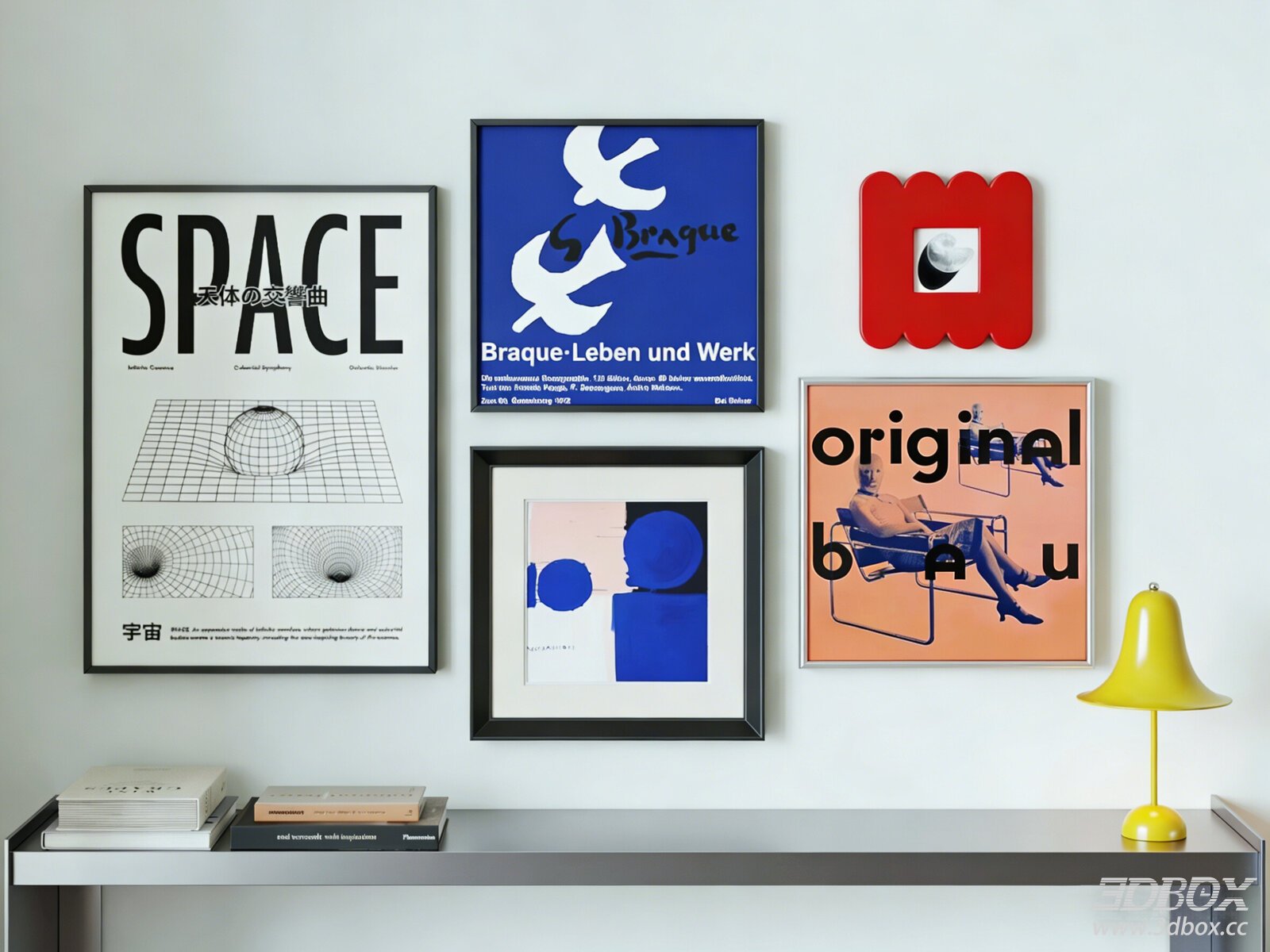 Modern Bauhaus Decorative Wall Art Frame Set