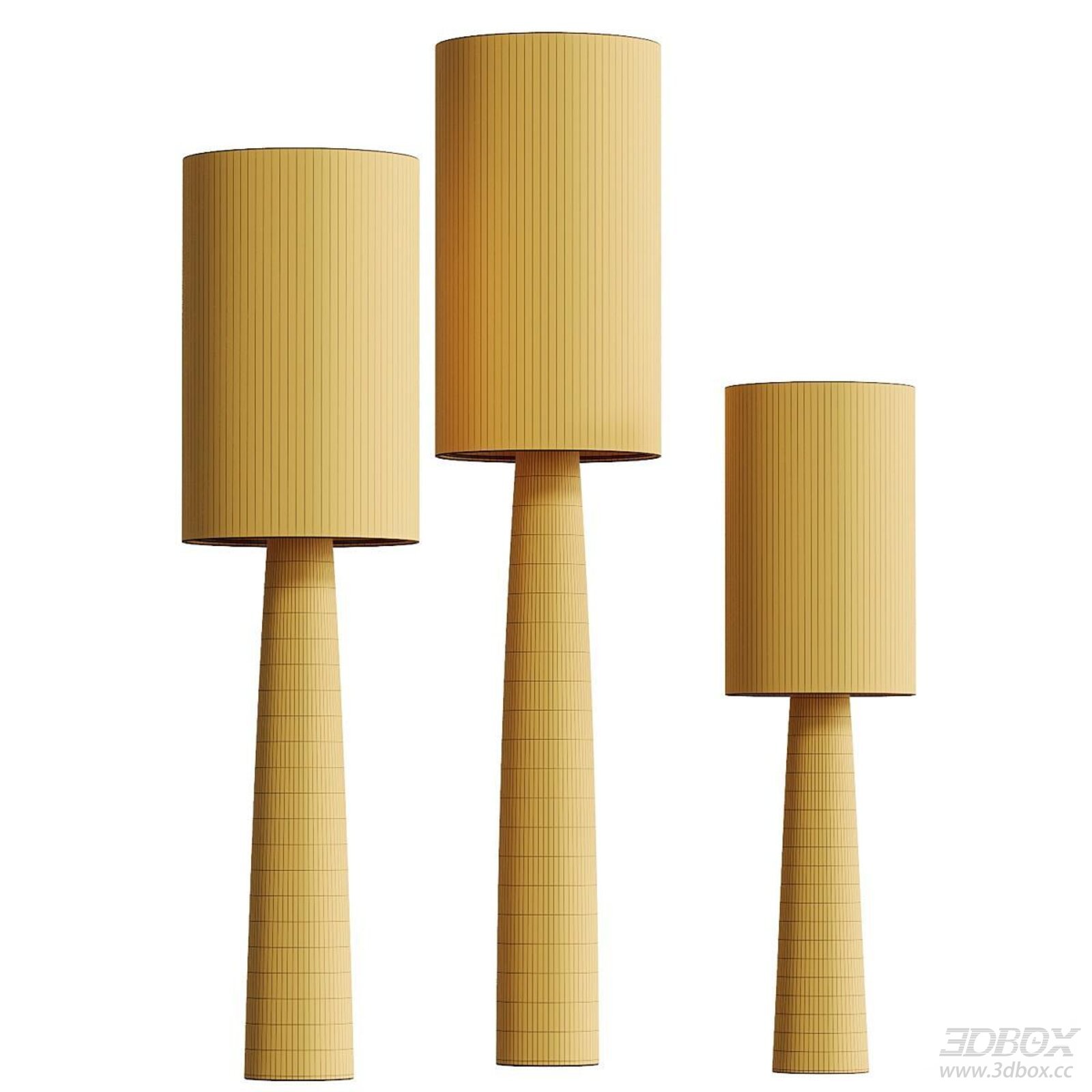 Modern Minimalist Yellow Floor Lamp Set