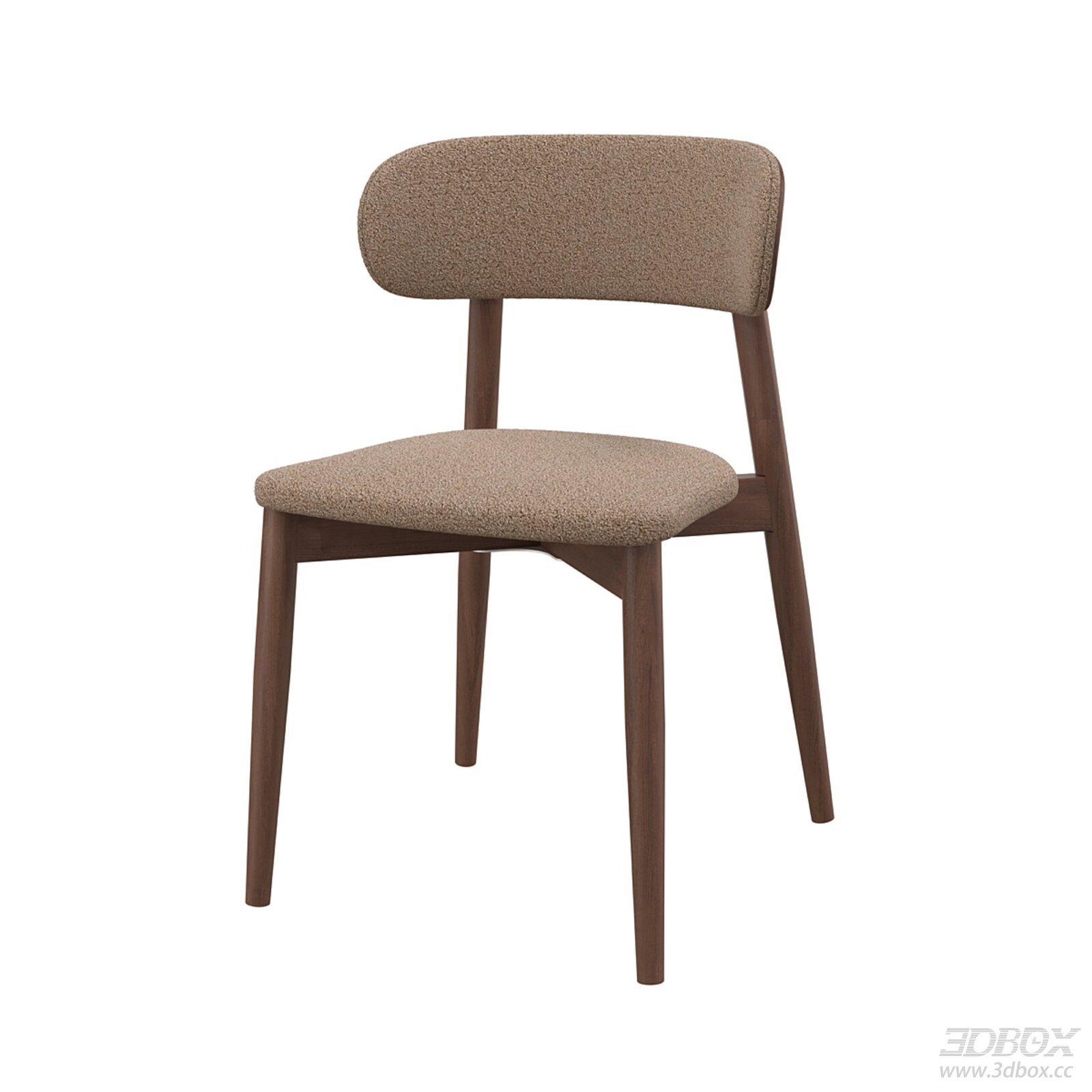 Nordic Minimalist Upholstered Dining Chair with Wooden Frame