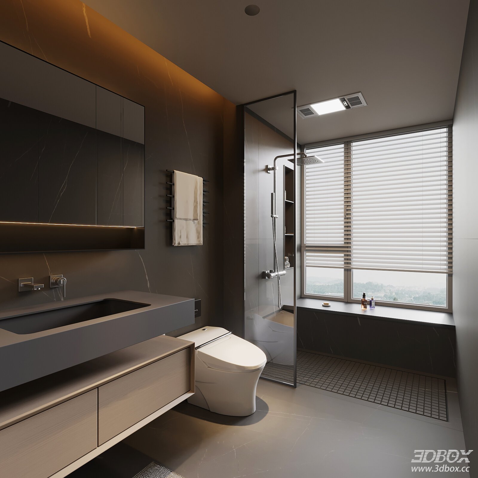 Modern Italian Style Luxury Bathroom Scene