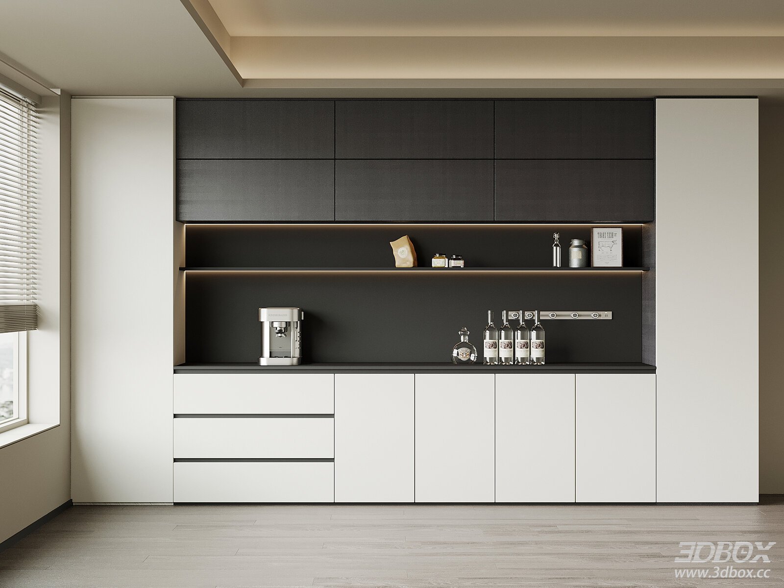 Modern Italian Style Wine Cabinet Sideboard