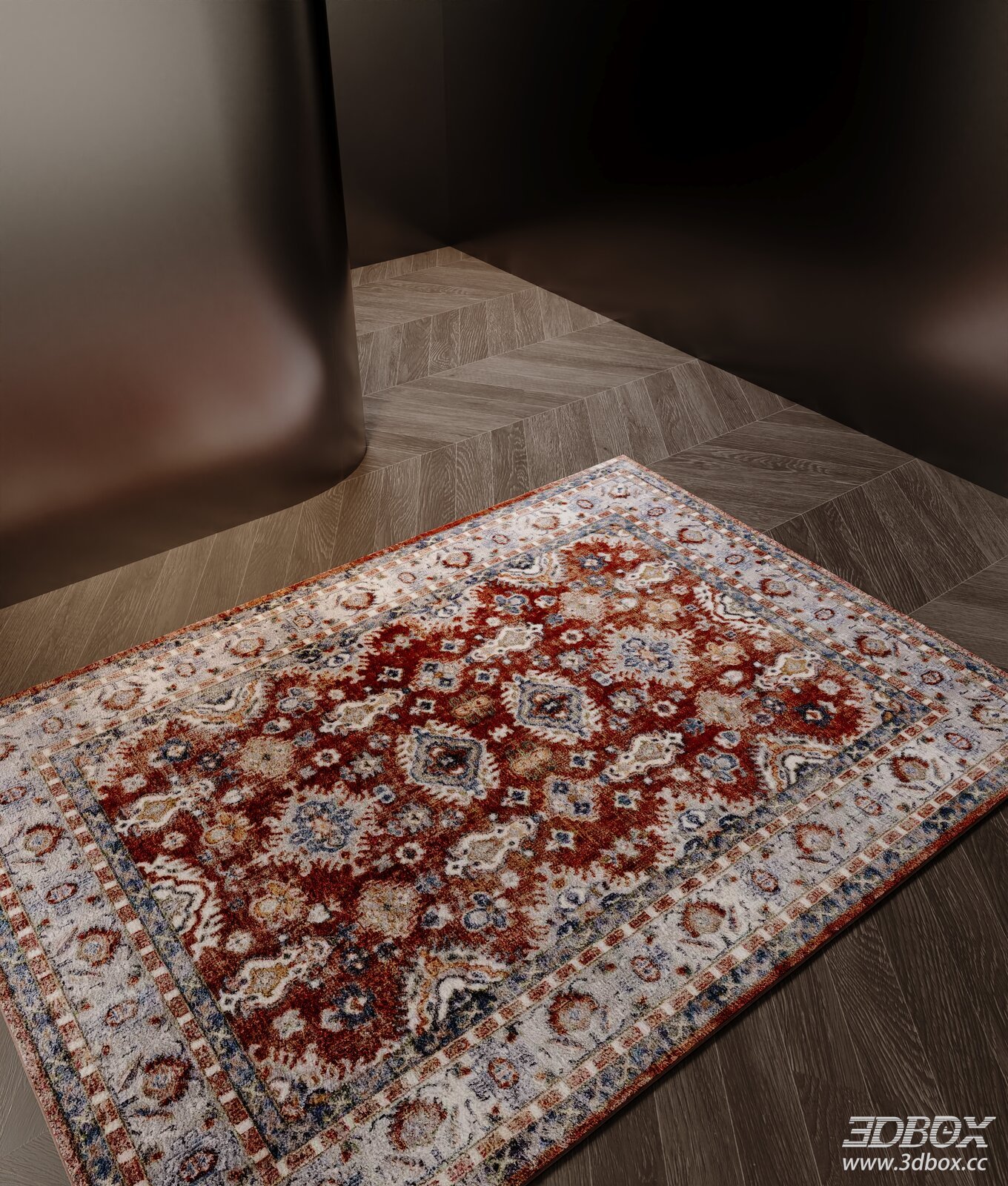 Vintage American Style Patterned Carpet
