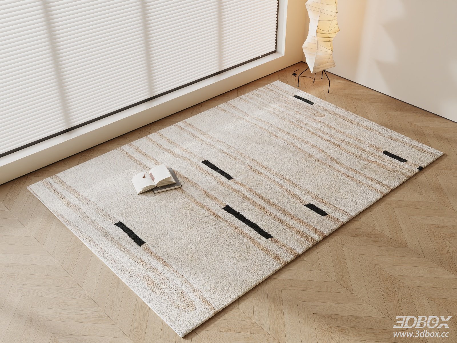 Modern Minimalist Striped Fabric Carpet