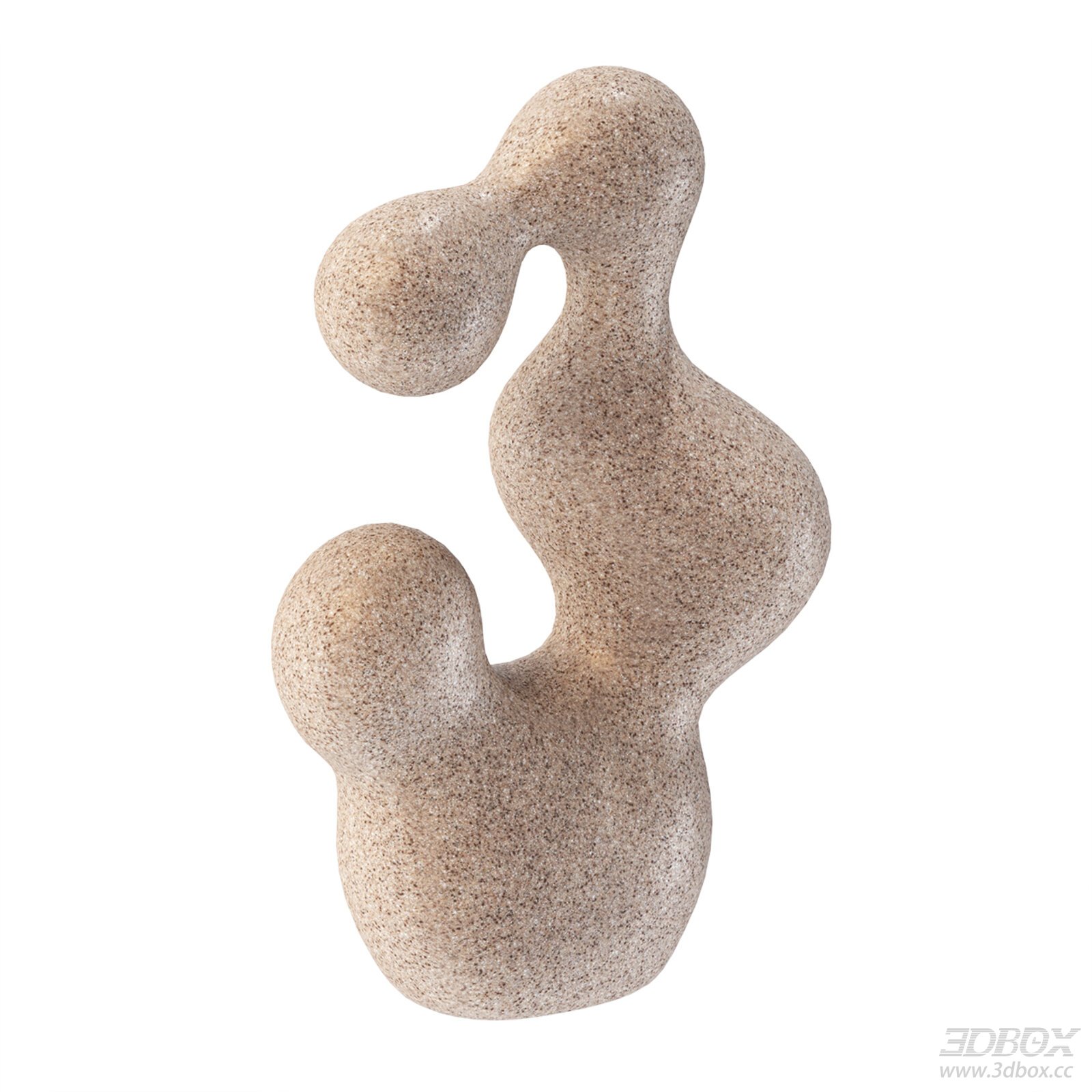 Modern Abstract Speckled Stone Decor Sculpture