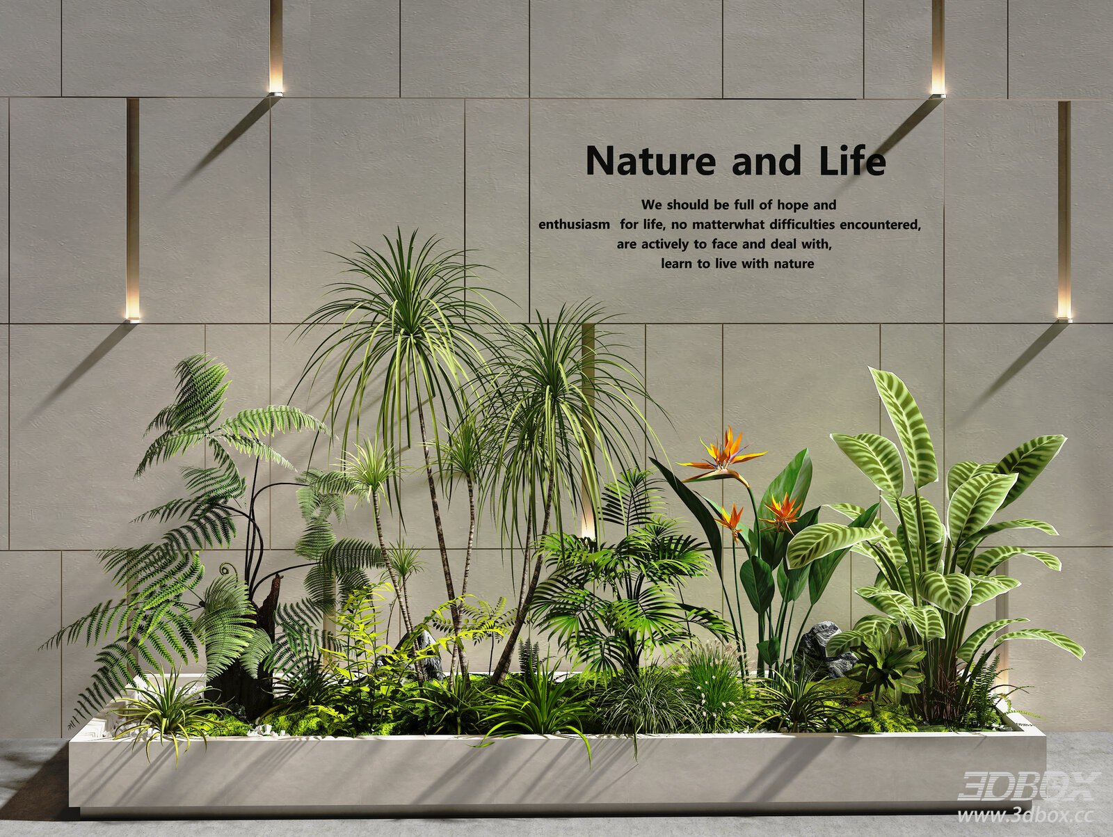 Indoor Tropical Plant Arrangement Planter Greenery Decor