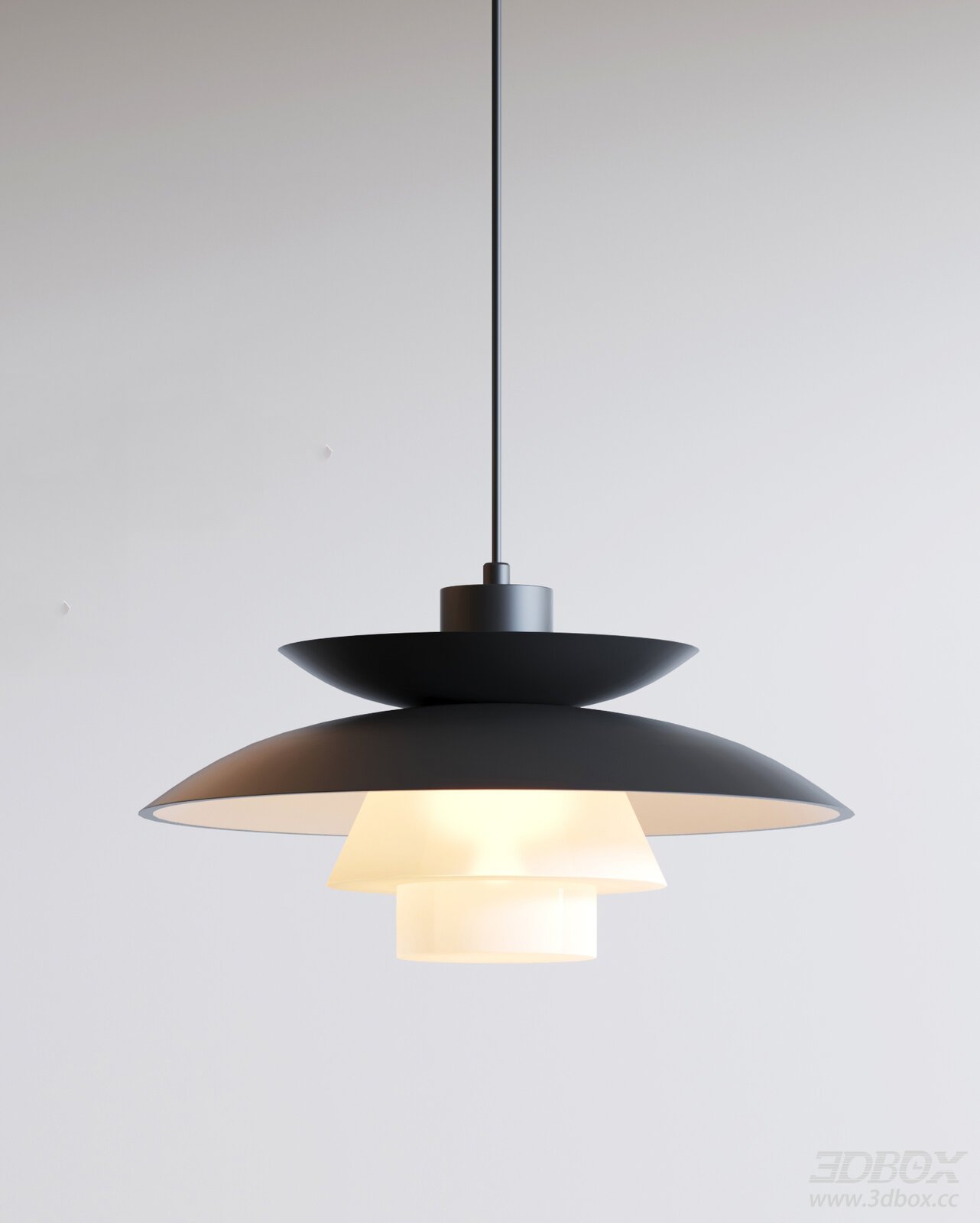Modern Luxury Matte Black Pendant Ceiling Lamp